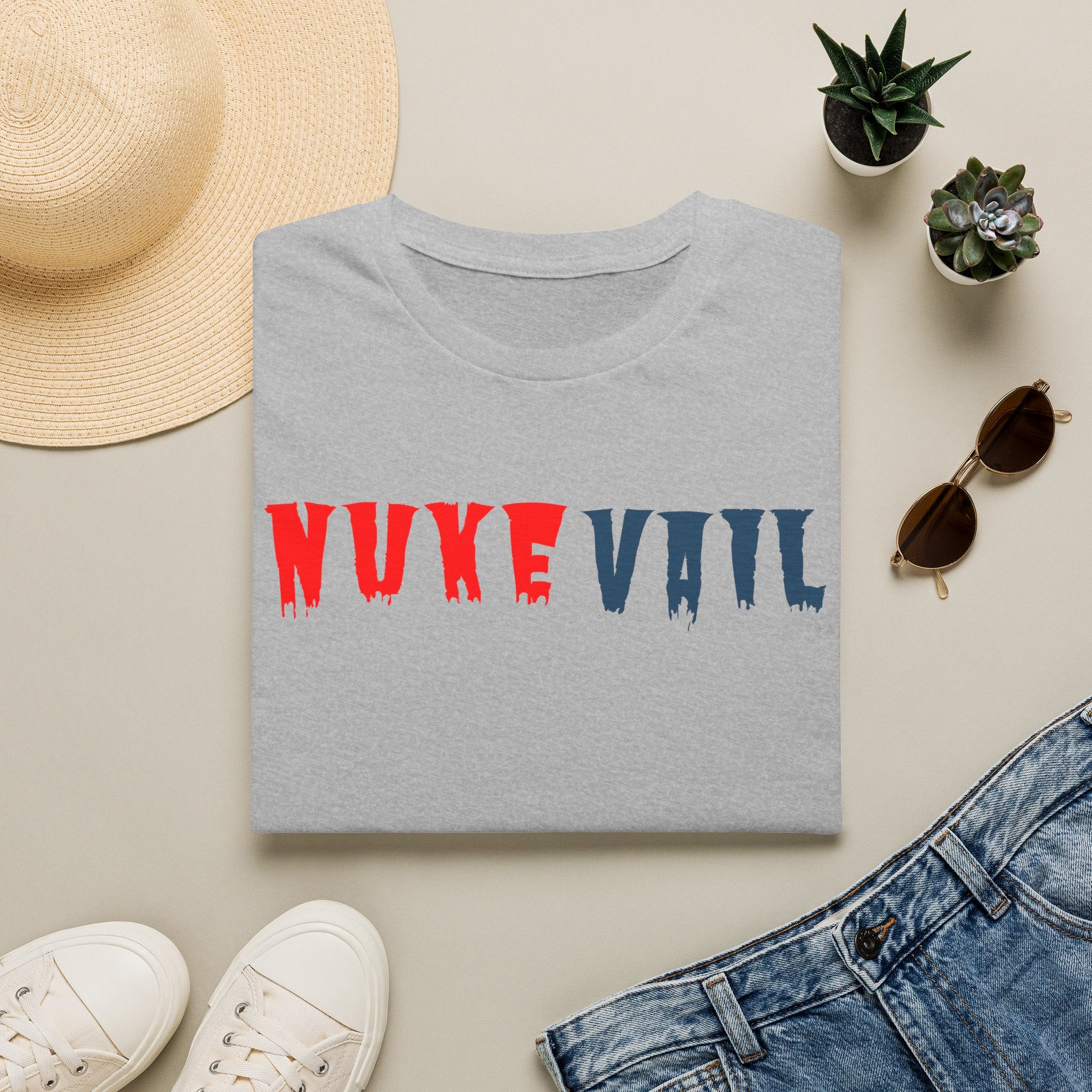 Nuke Vail T-Shirt — Red & Blue Logo Tee