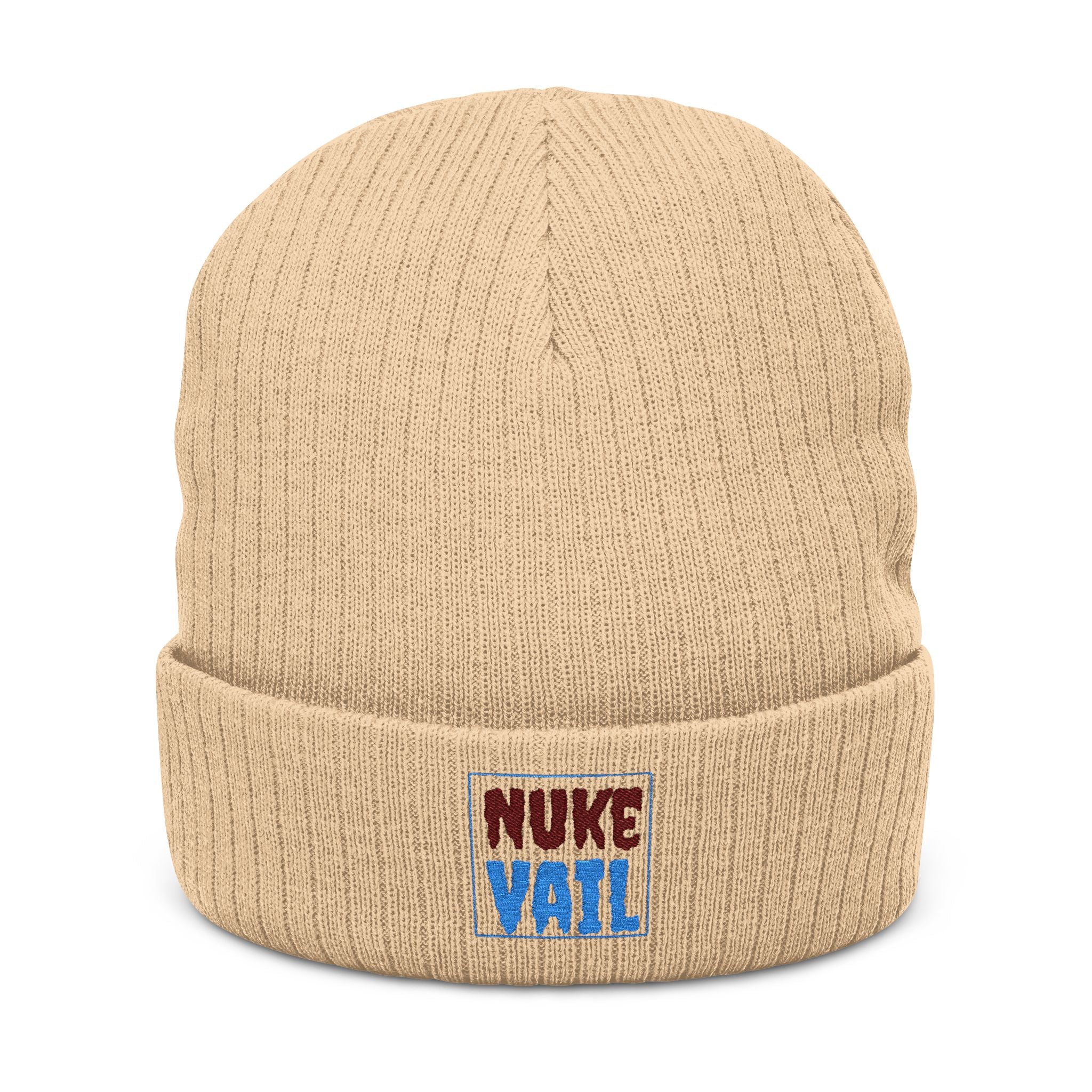 Nuke Vail Embroidered Ribbed Beanie