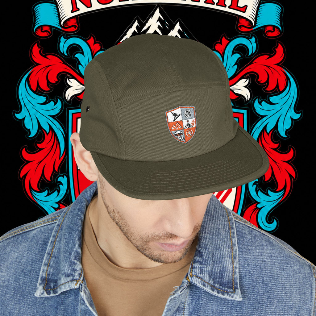Embroidered Crest 5-Panel Cap – nuke vail family crest