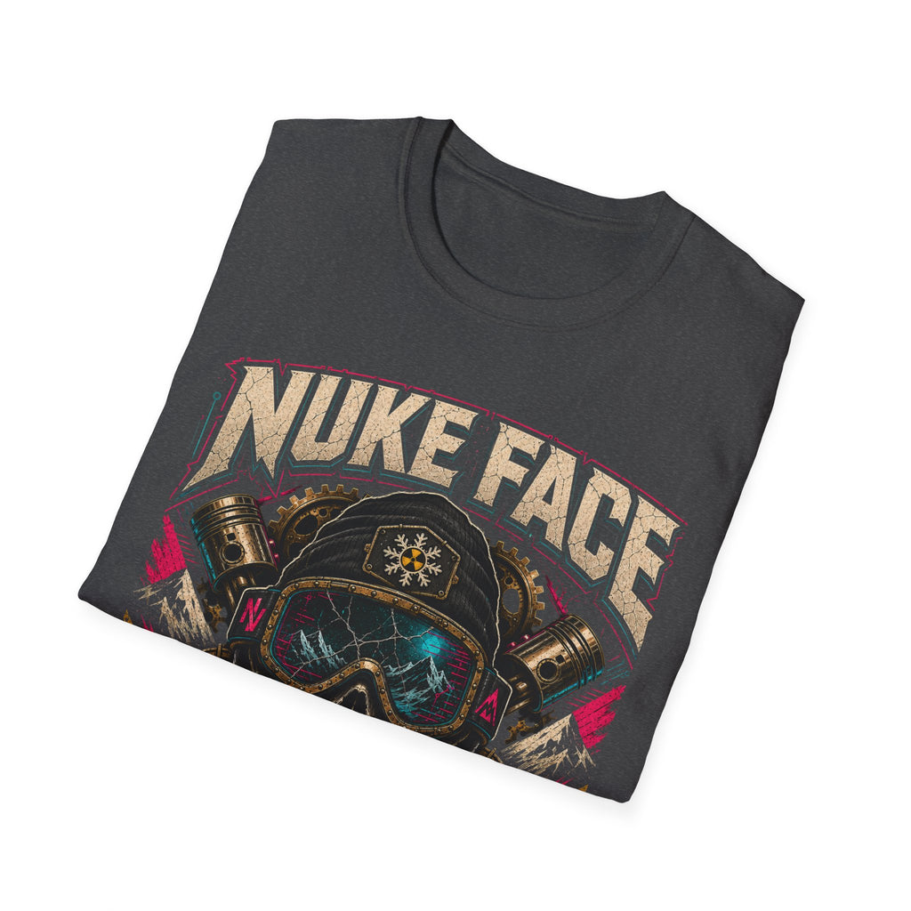 Nuke Face Graphic T-Shirt — Retro Gas Mask Skull Tee