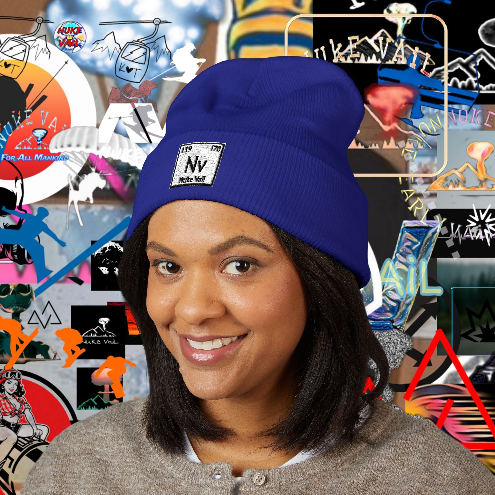 Embroidered Nuke Vail Classic Cuffed Beanie — Element 119