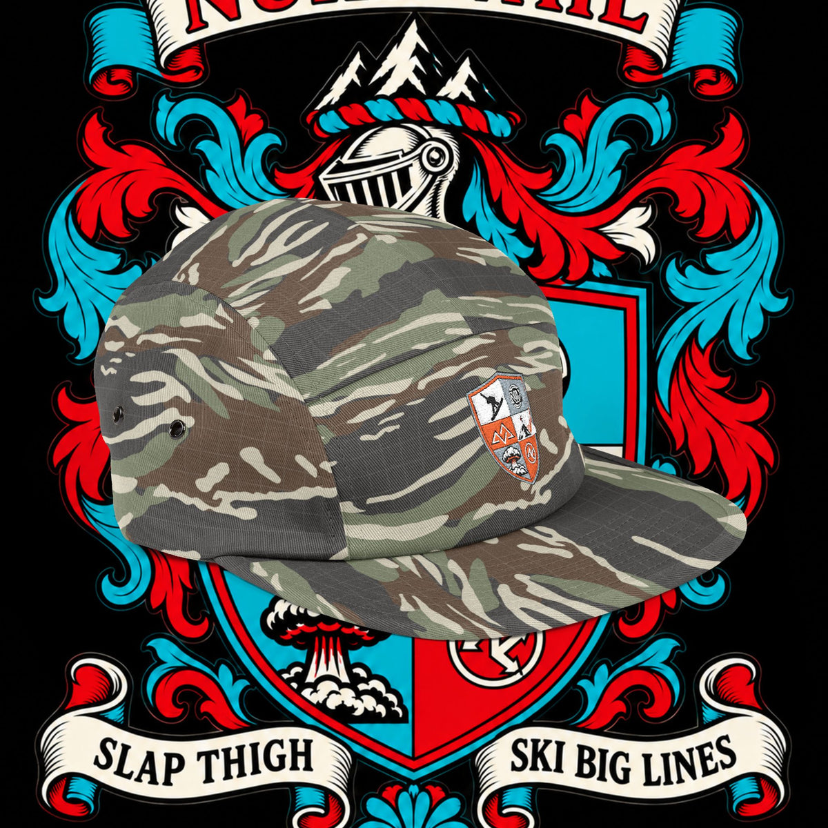 Embroidered Crest 5-Panel Cap – nuke vail family crest
