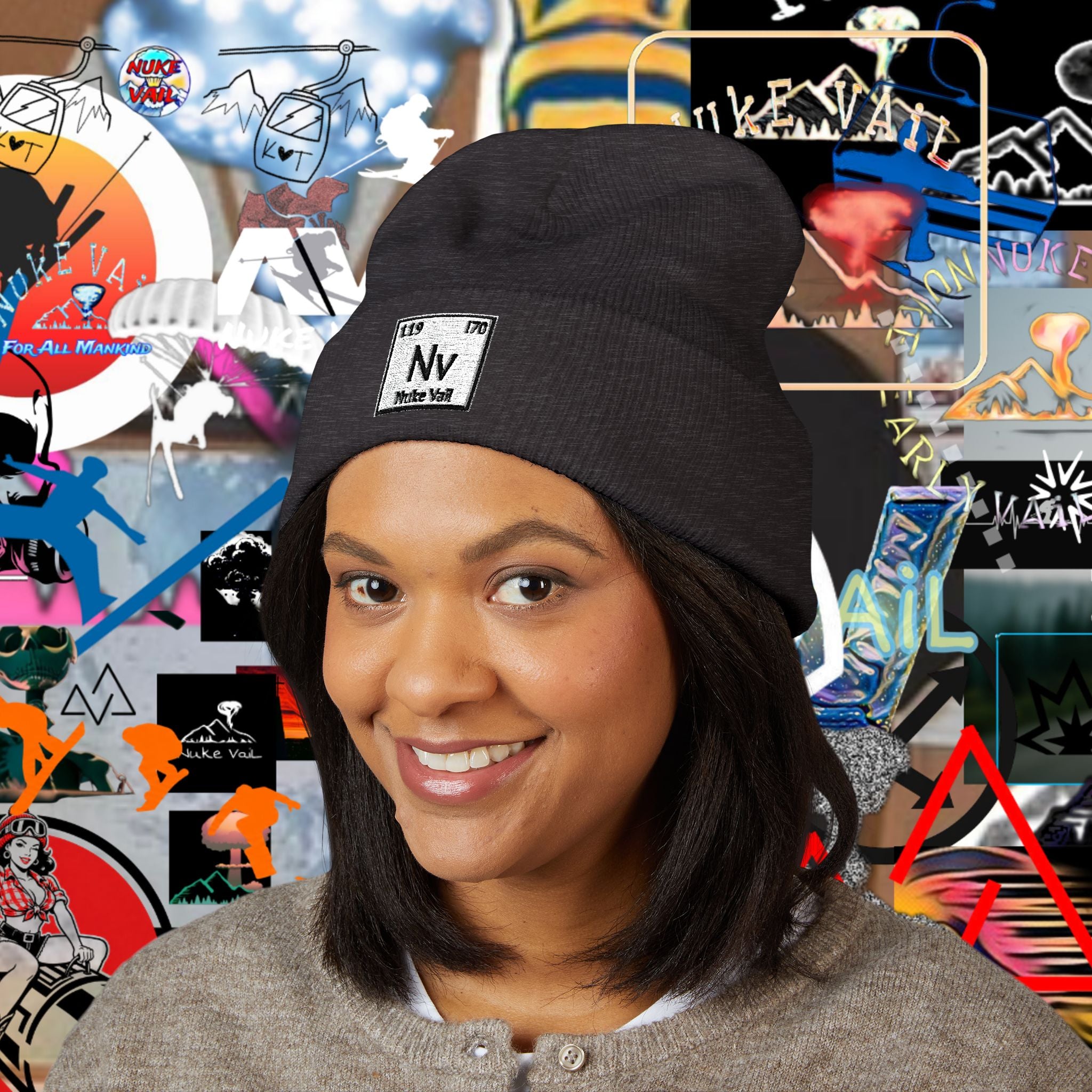 Embroidered Nuke Vail Classic Cuffed Beanie — Element 119