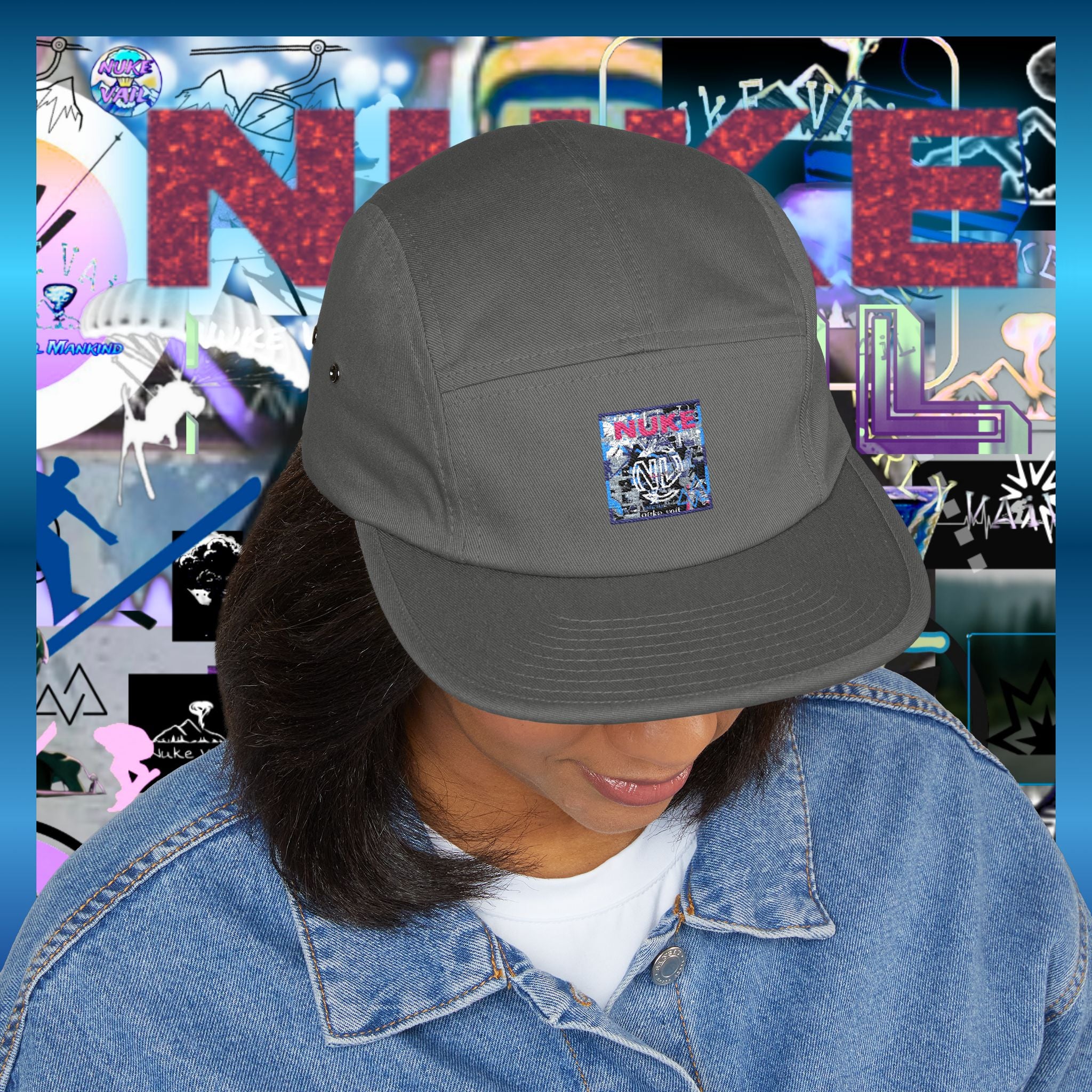 5 Panel Cap (Embroidery) - Nuke Vail slop