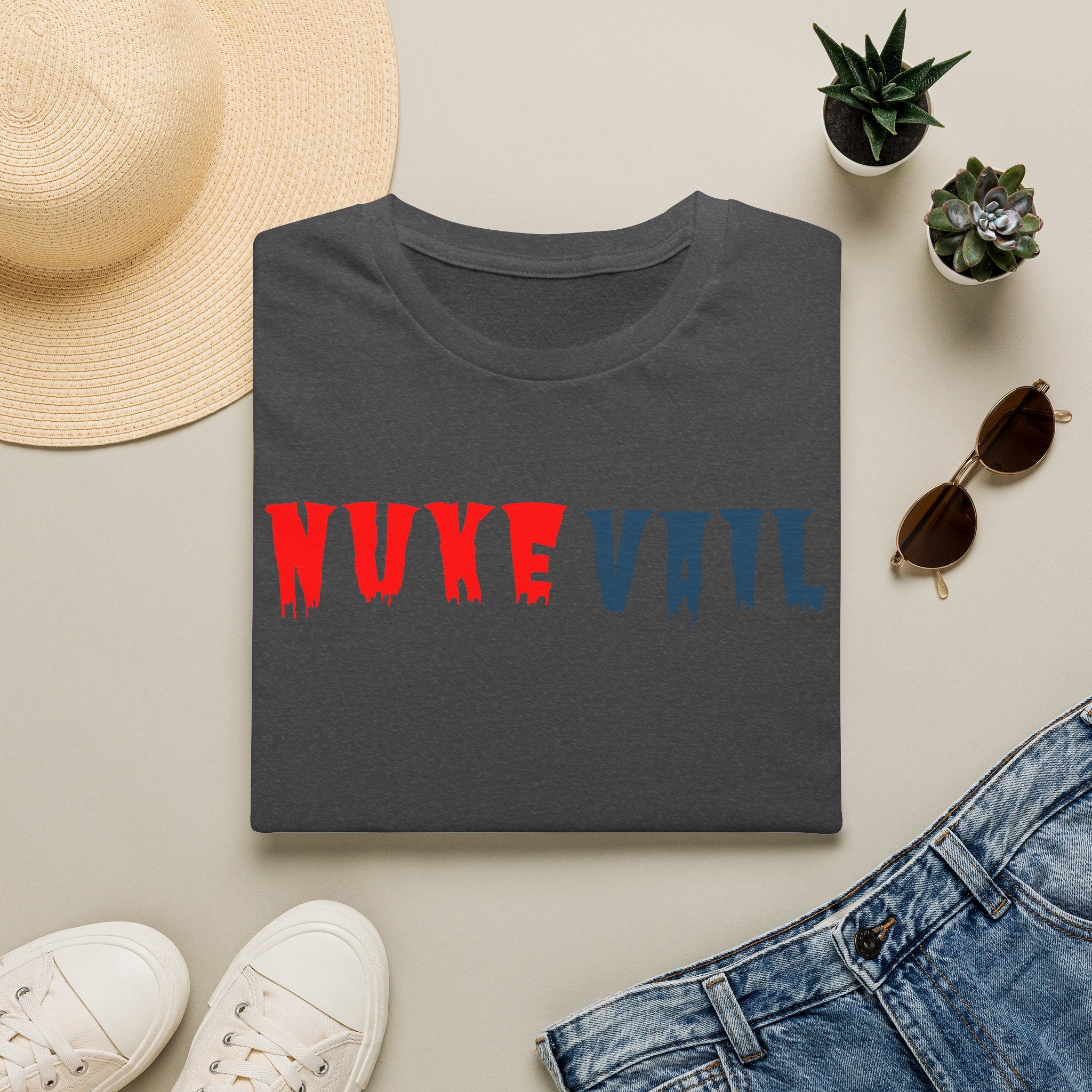Nuke Vail T-Shirt — Red & Blue Logo Tee