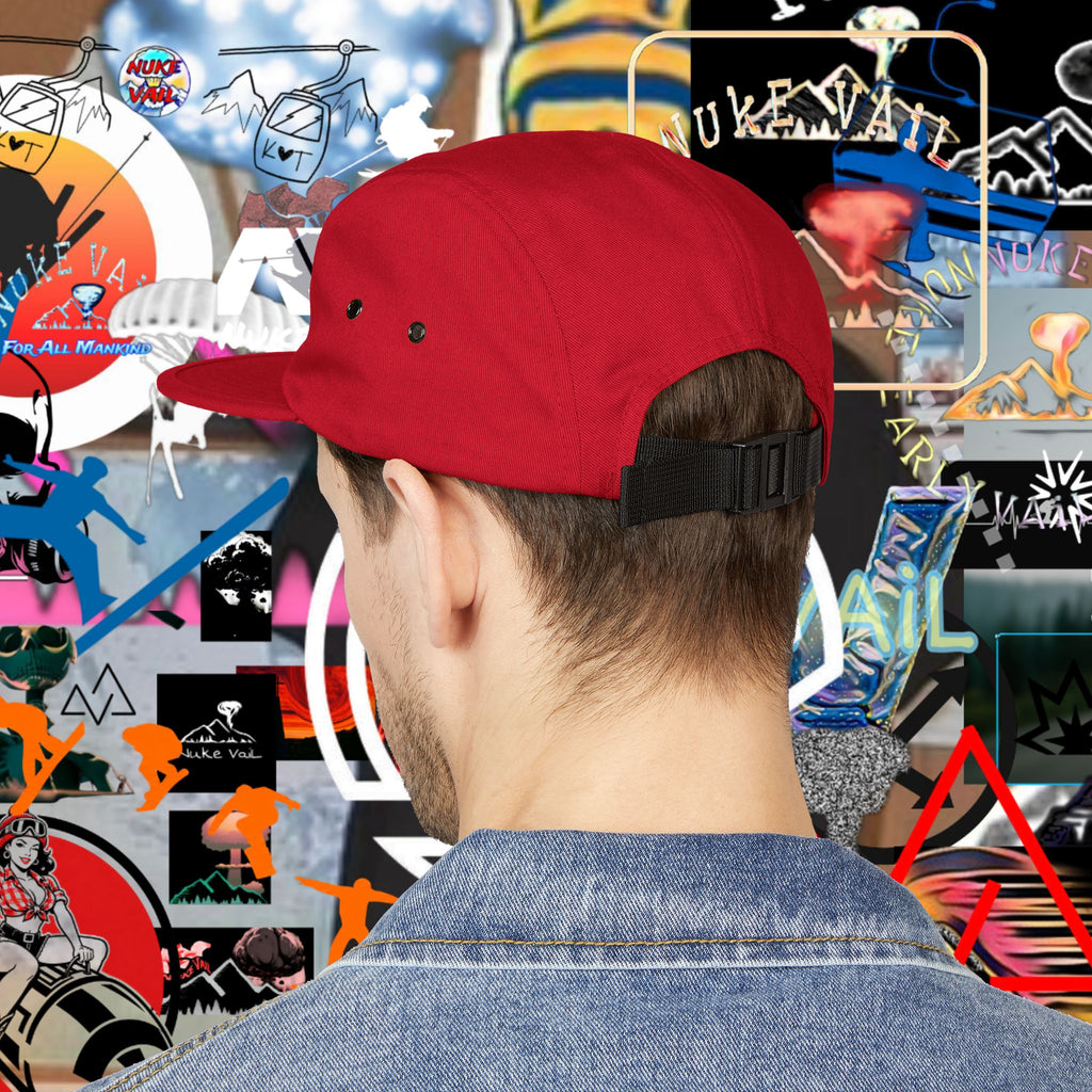 Embroidered Mountain NUKE VAIL 5 PANEL HAT