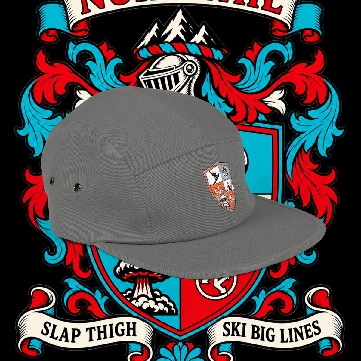 Embroidered Crest 5-Panel Cap – nuke vail family crest