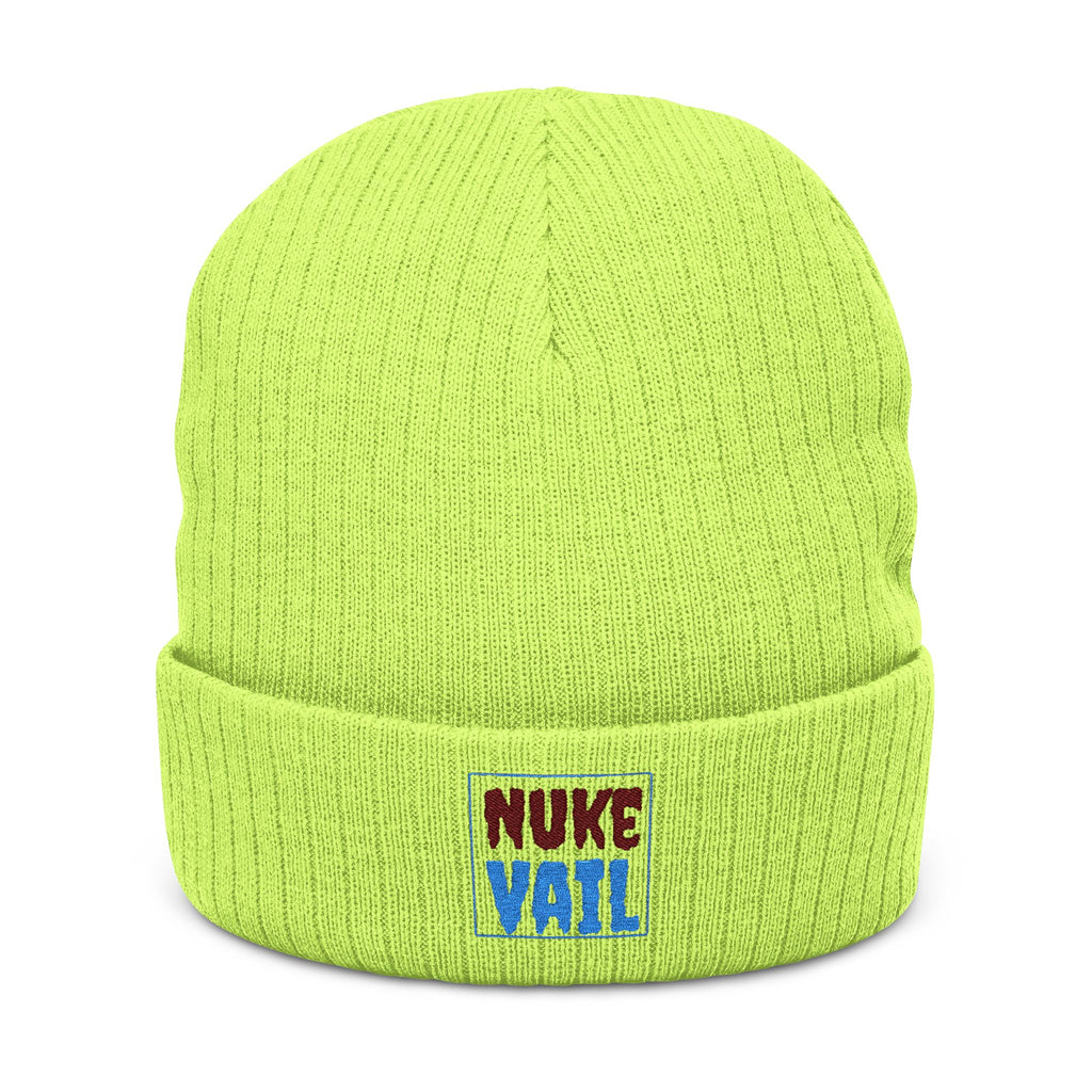 Nuke Vail Embroidered Ribbed Beanie