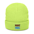 Nuke Vail Embroidered Ribbed Beanie