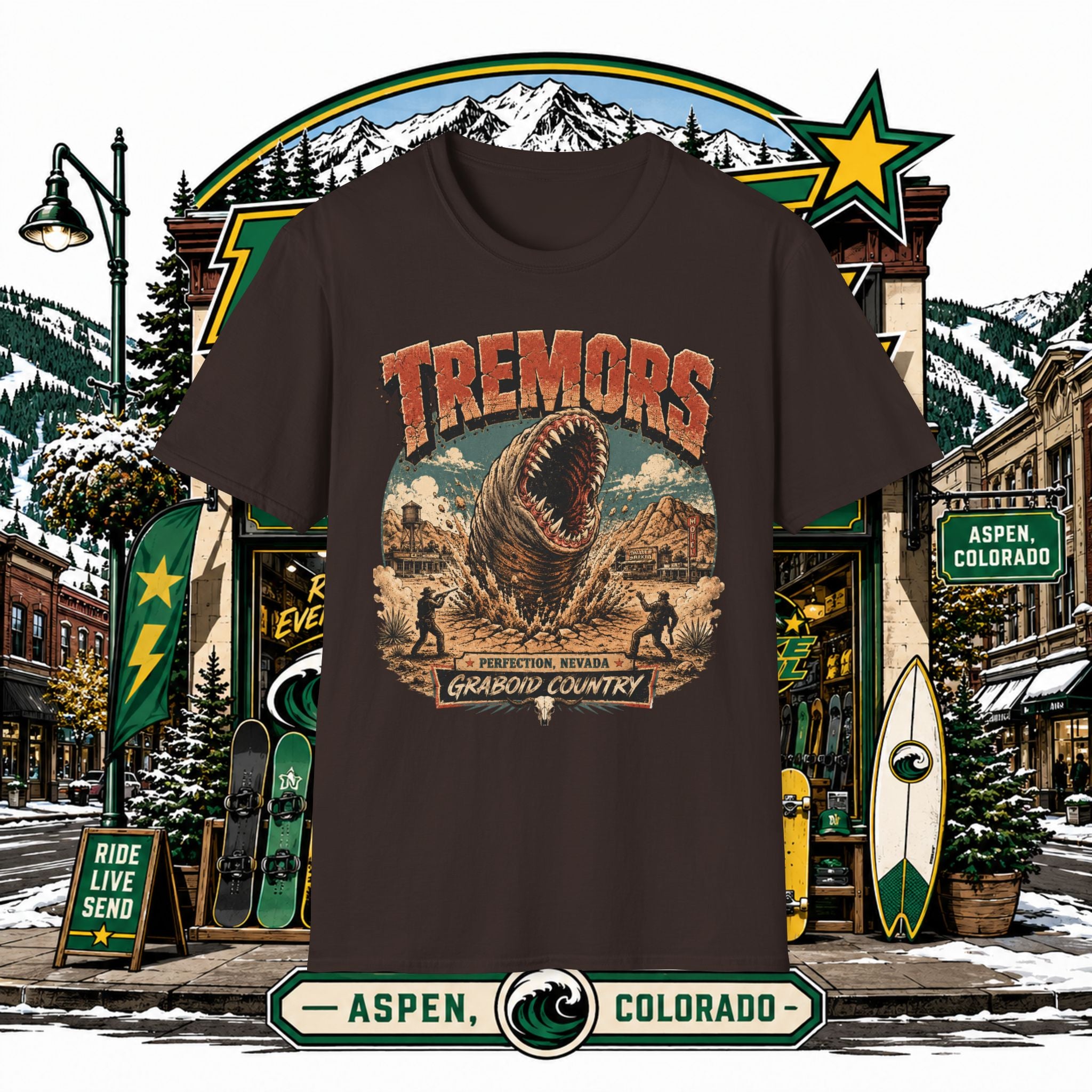 T-Shirt — Tremors Vintage Movie Poster Design - nuke vail collab