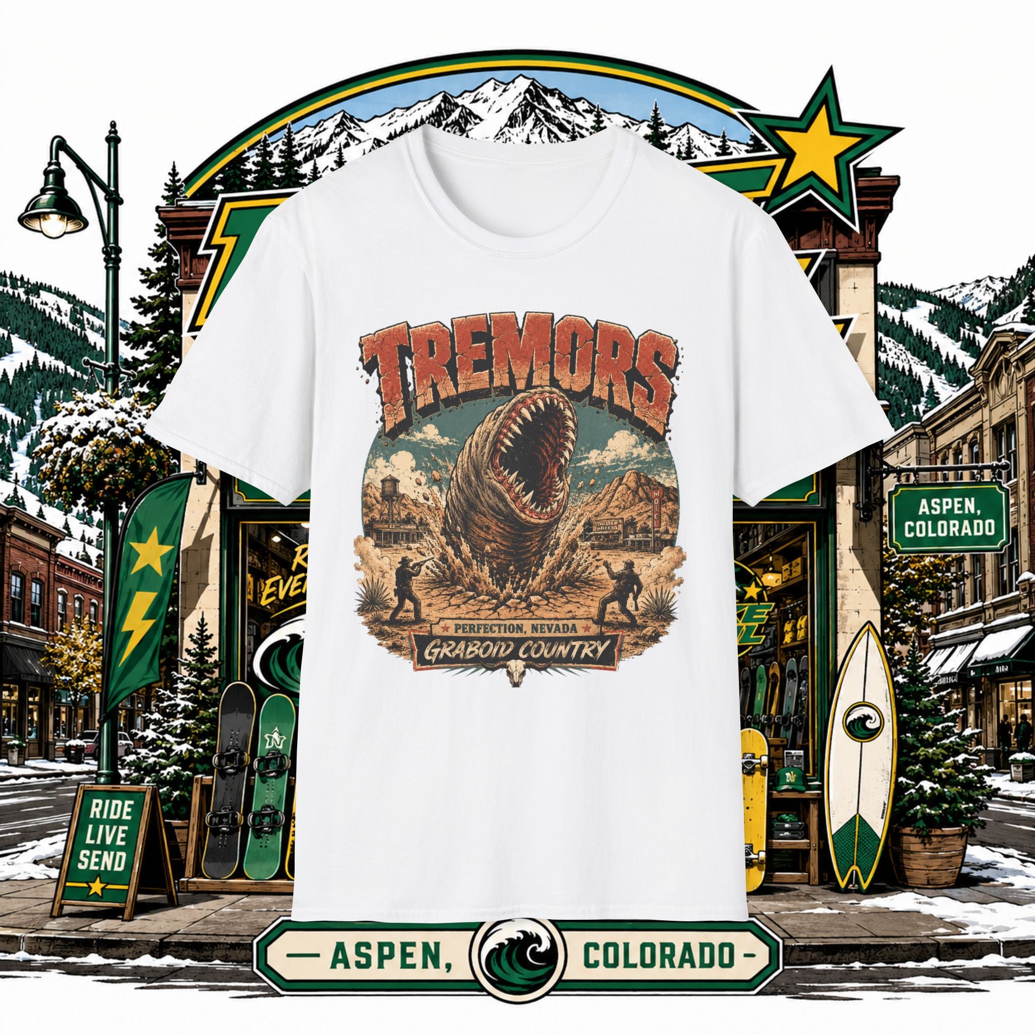 T-Shirt — Tremors Vintage Movie Poster Design - nuke vail collab