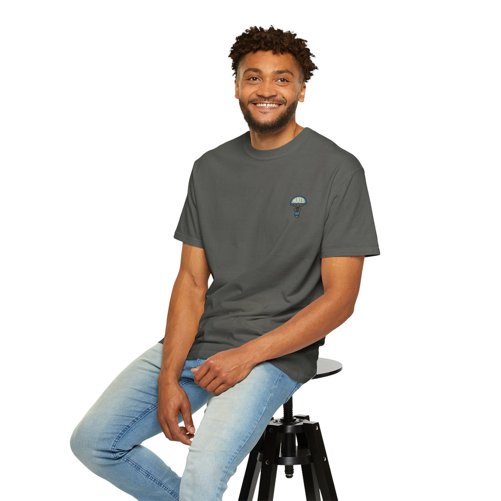 T-Shirt — Retro 'Nuke Vail' Graphic Tee with Mushroom Patch