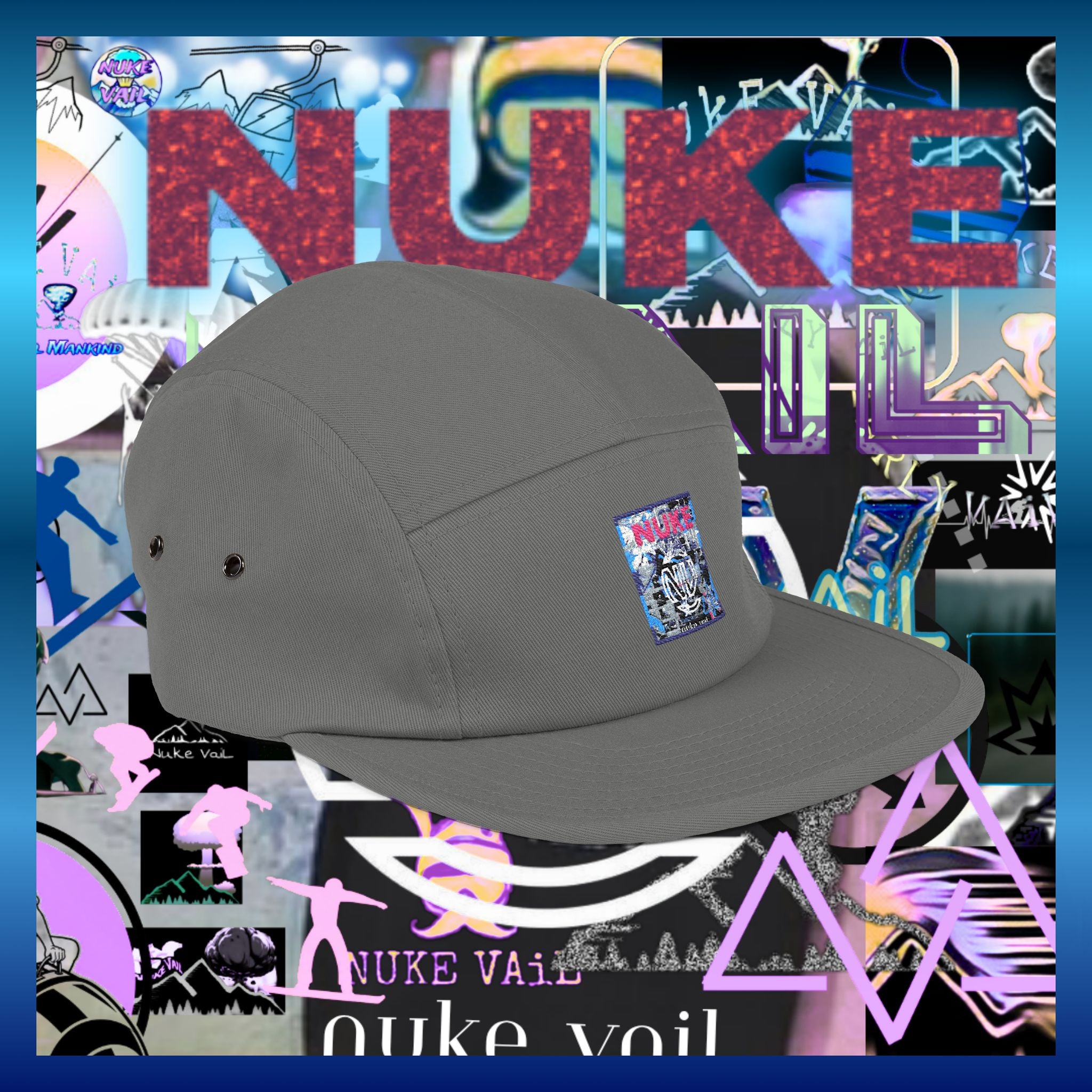 5 Panel Cap (Embroidery) - Nuke Vail slop