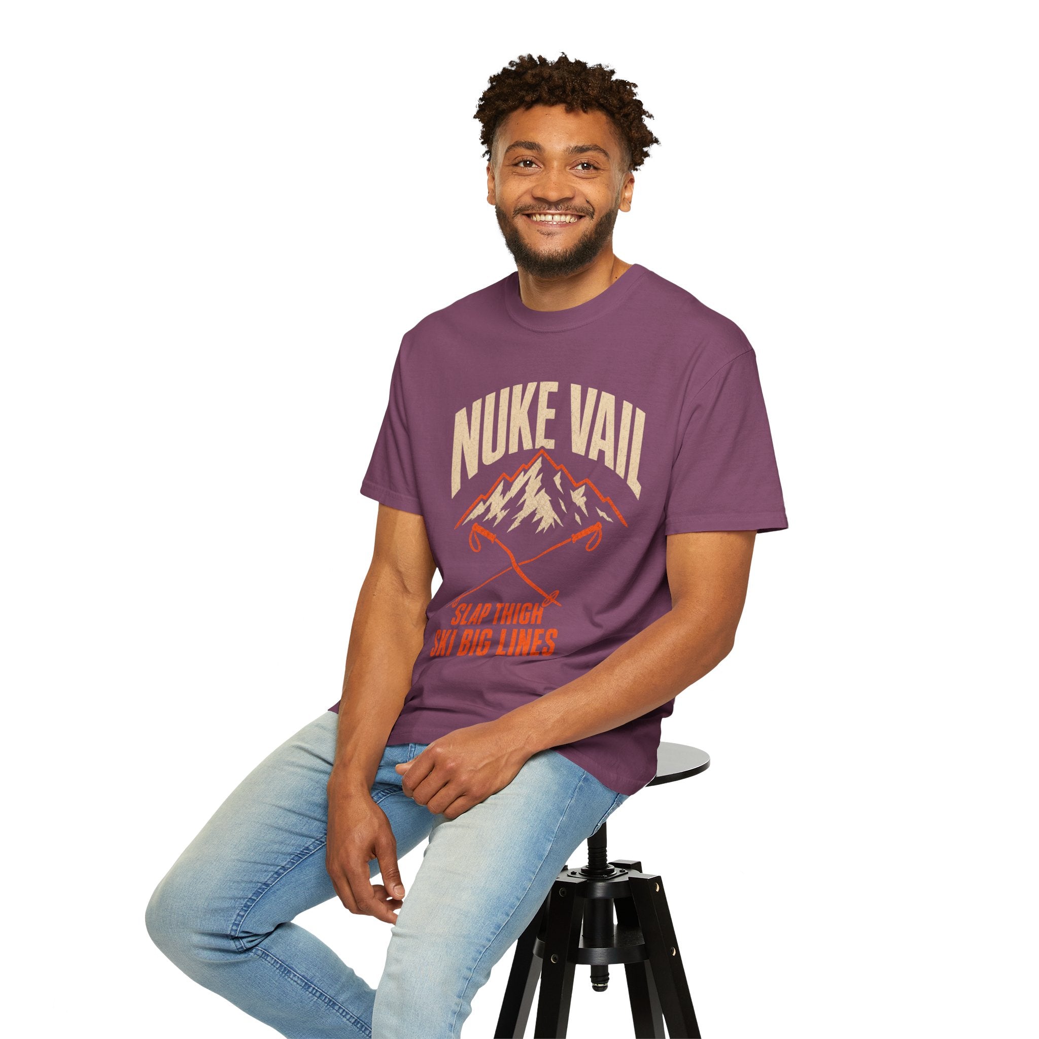Nuke Vail "Slap Thigh Ski Big Lines" T-Shirt - Classic
