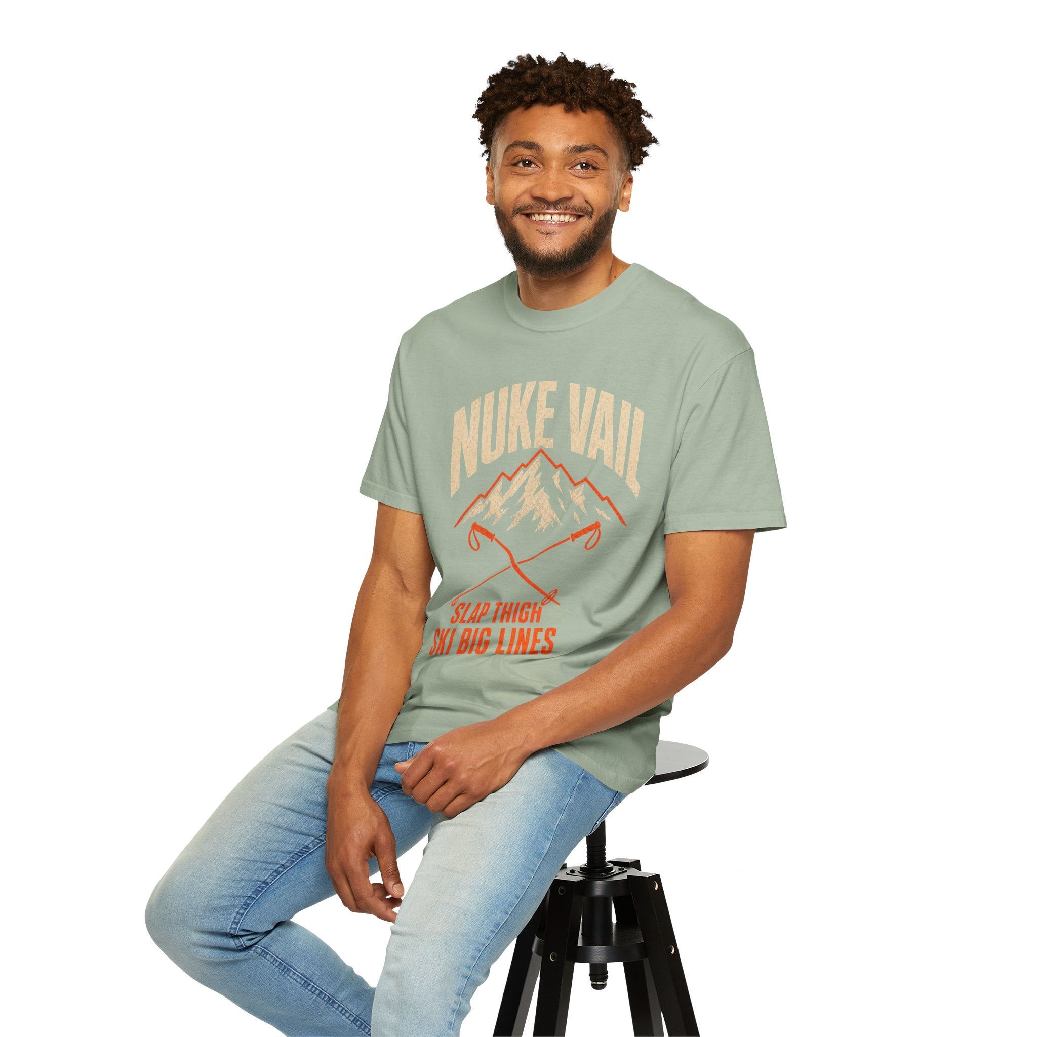 Nuke Vail "Slap Thigh Ski Big Lines" T-Shirt - Classic