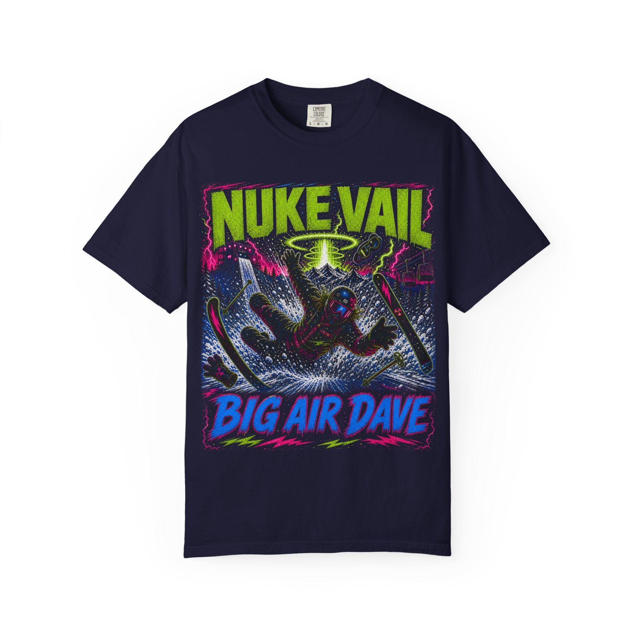 T-Shirt — "Nuke Vail" Big Air Dave Ski Graphic Tee