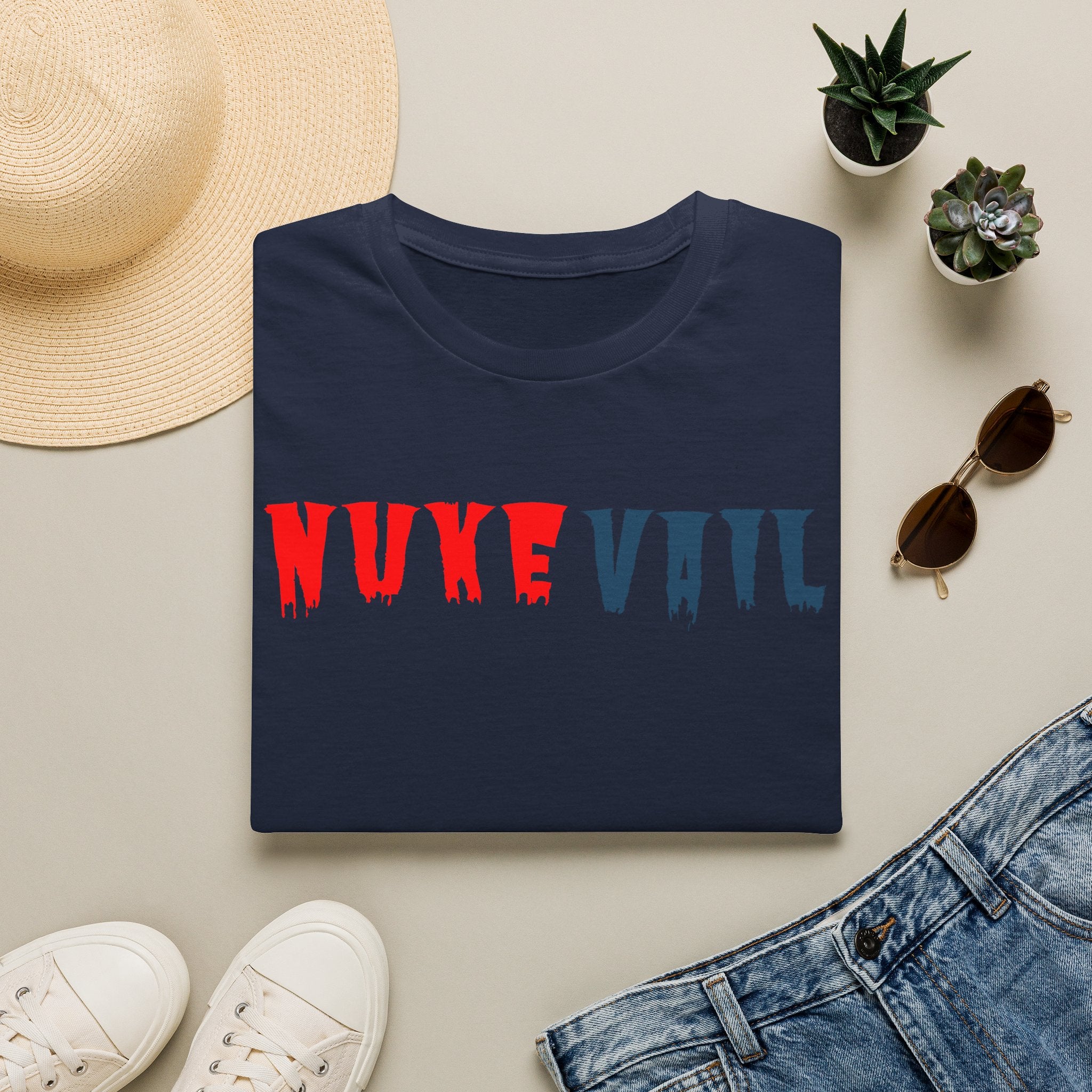 Nuke Vail T-Shirt — Red & Blue Logo Tee