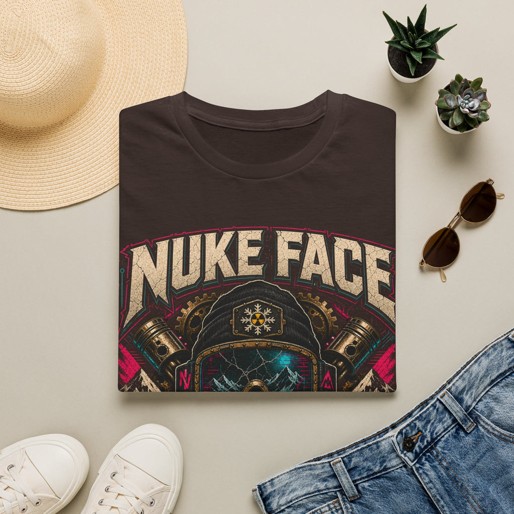 Nuke Face Graphic T-Shirt — Retro Gas Mask Skull Tee