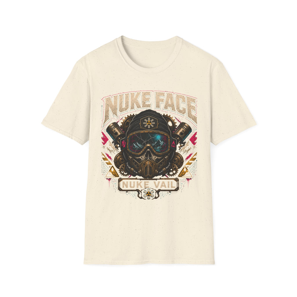Nuke Face Graphic T-Shirt — Retro Gas Mask Skull Tee