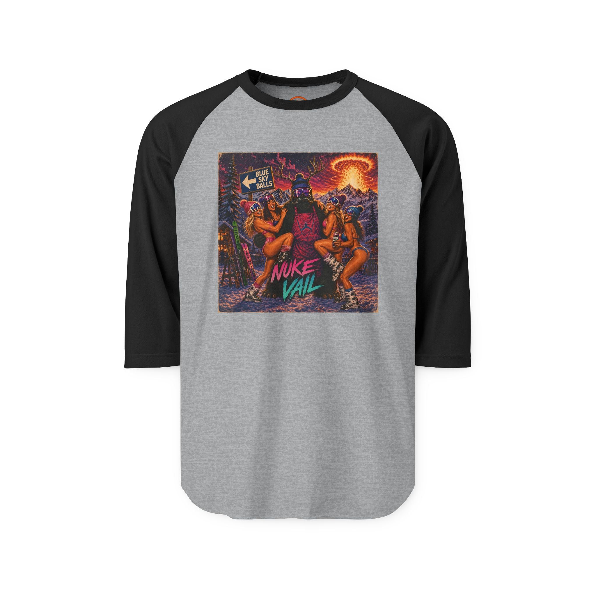 Nuke Vail Apocalyptic Ski Party Raglan Shirt