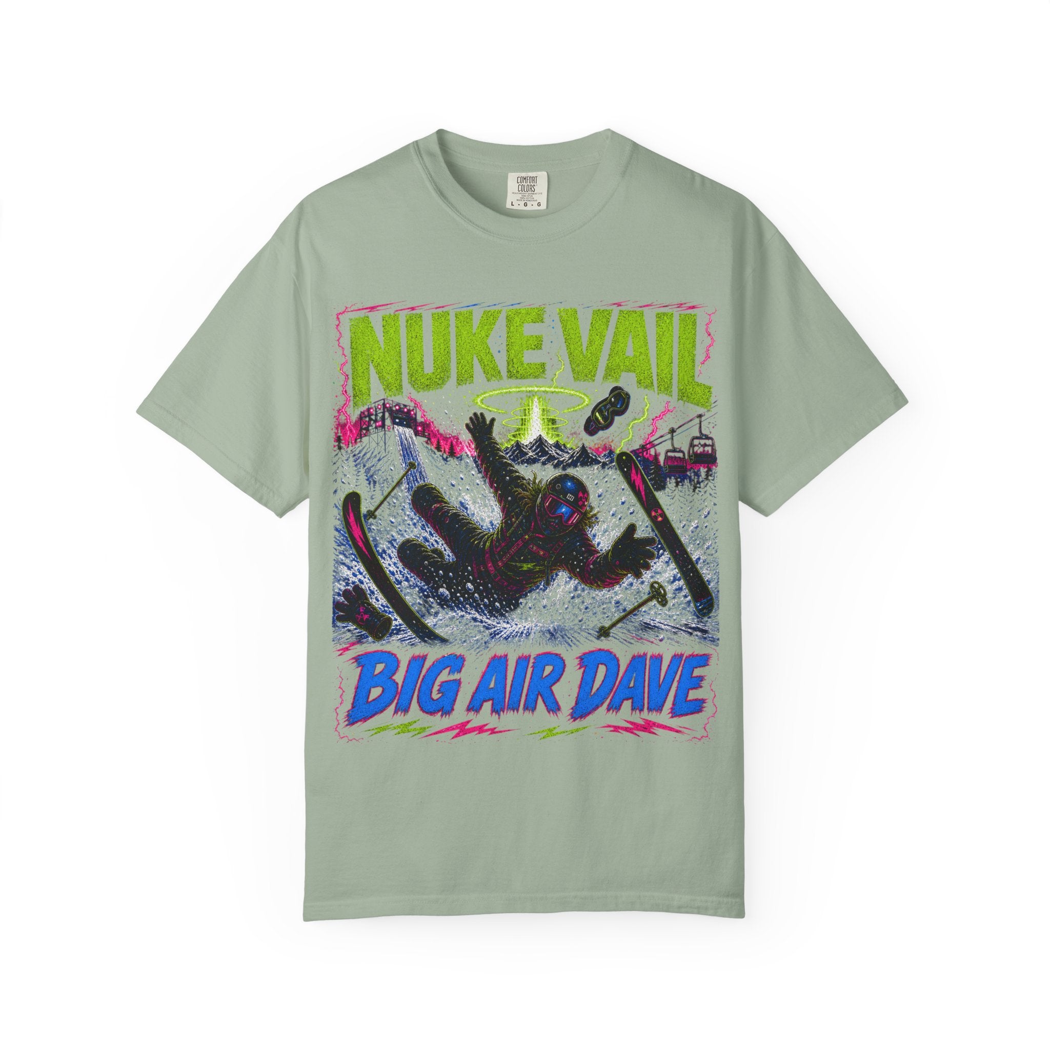 T-Shirt — "Nuke Vail" Big Air Dave Ski Graphic Tee