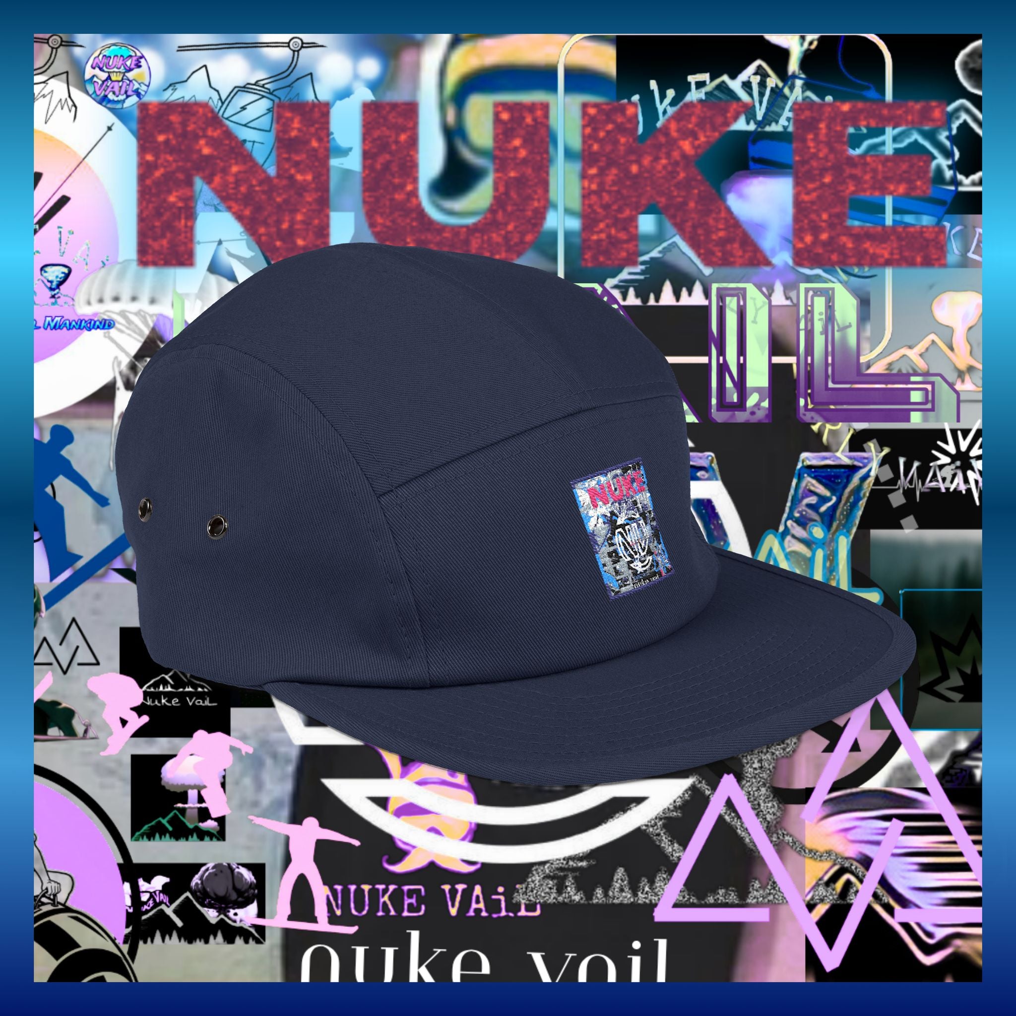 5 Panel Cap (Embroidery) - Nuke Vail slop