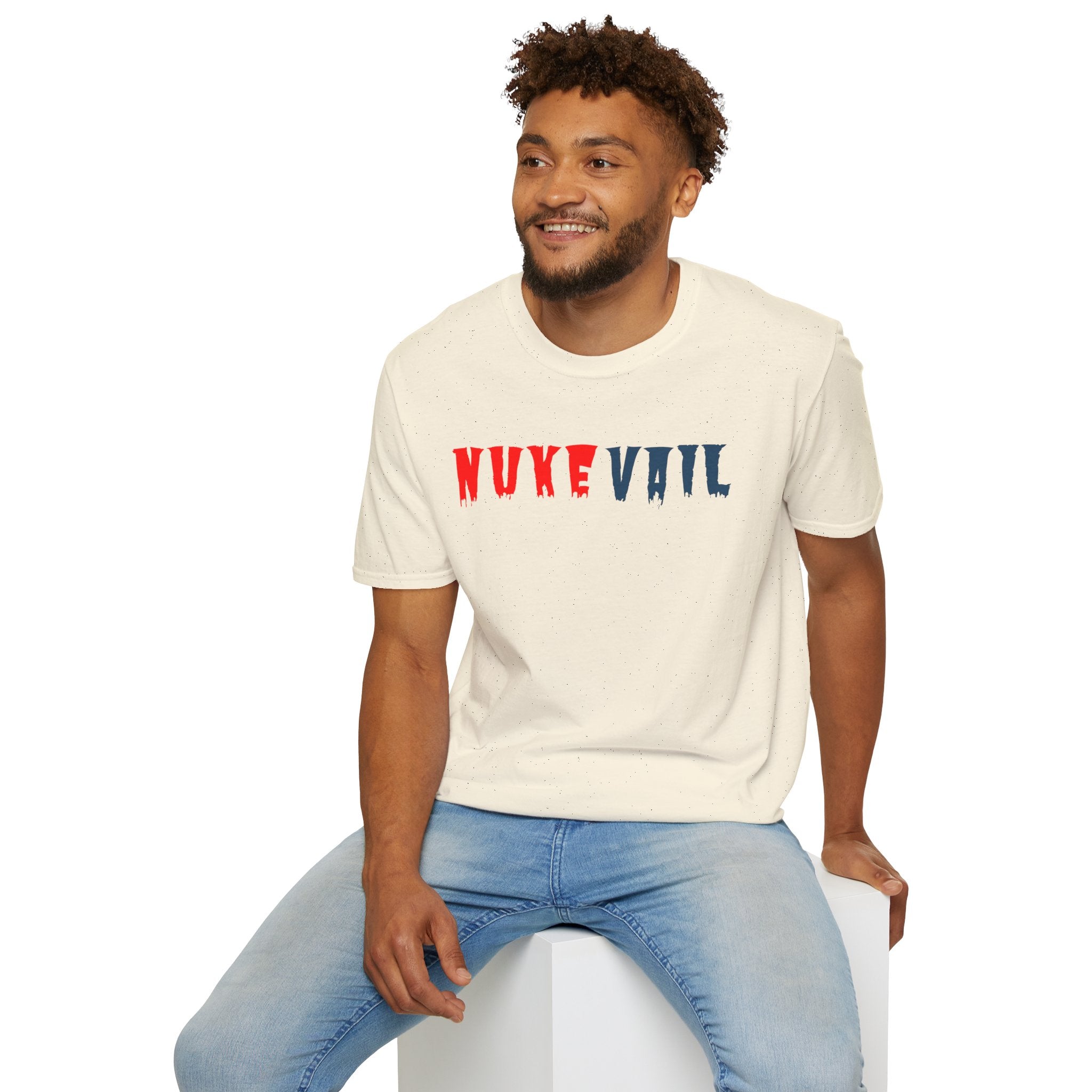 Nuke Vail T-Shirt — Red & Blue Logo Tee