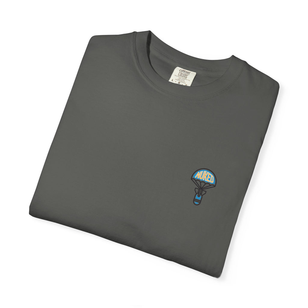 T-Shirt — Retro 'Nuke Vail' Graphic Tee with Mushroom Patch