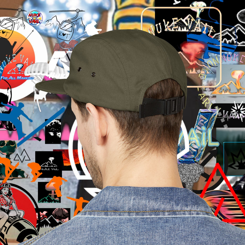 Embroidered Mountain NUKE VAIL 5 PANEL HAT