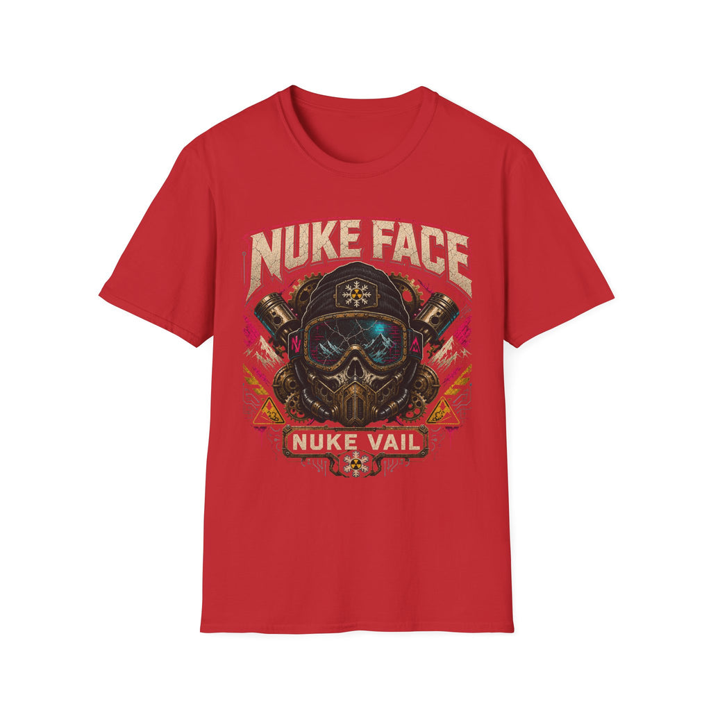 Nuke Face Graphic T-Shirt — Retro Gas Mask Skull Tee