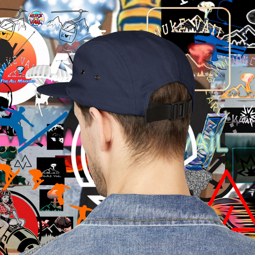 Embroidered Mountain NUKE VAIL 5 PANEL HAT