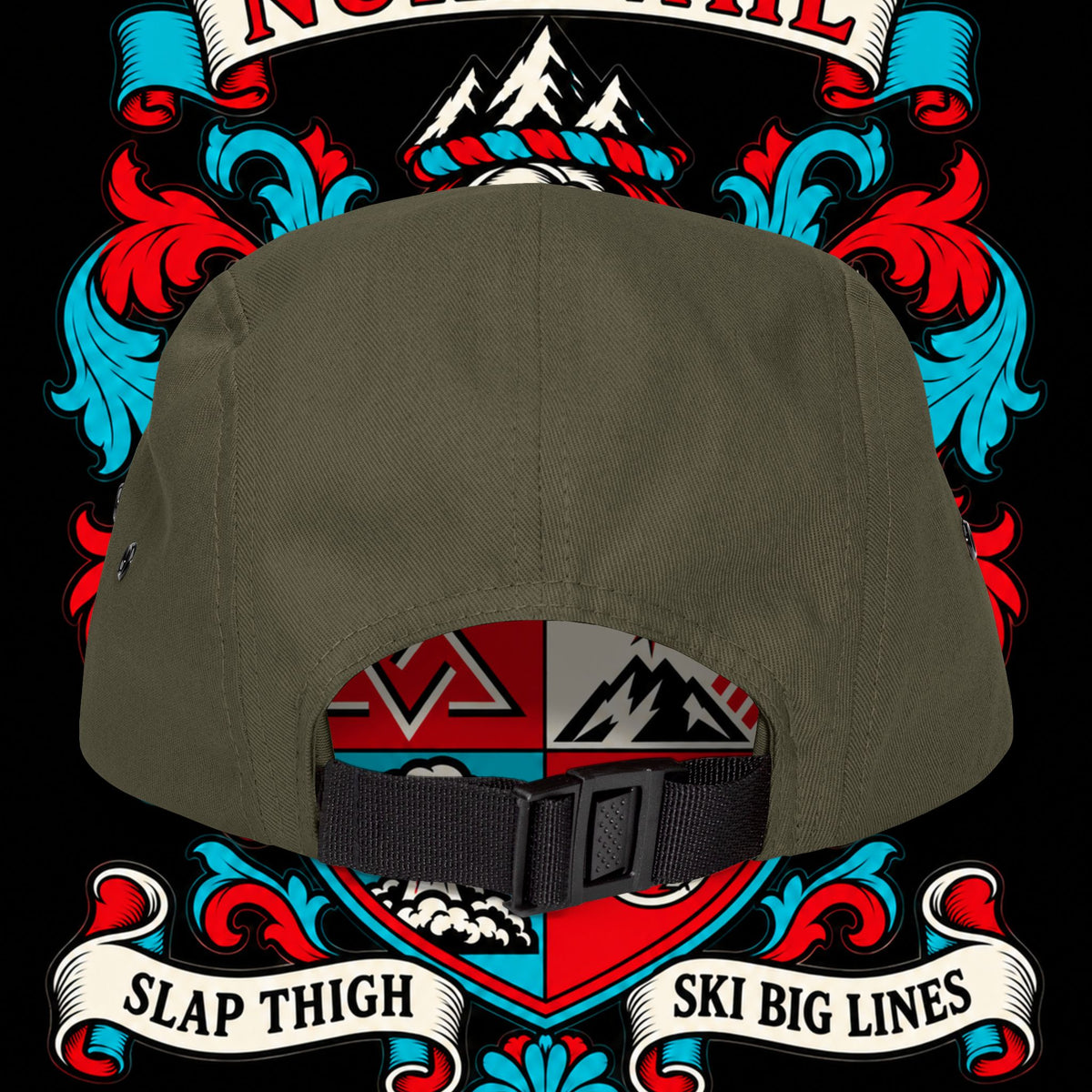 Embroidered Crest 5-Panel Cap – nuke vail family crest