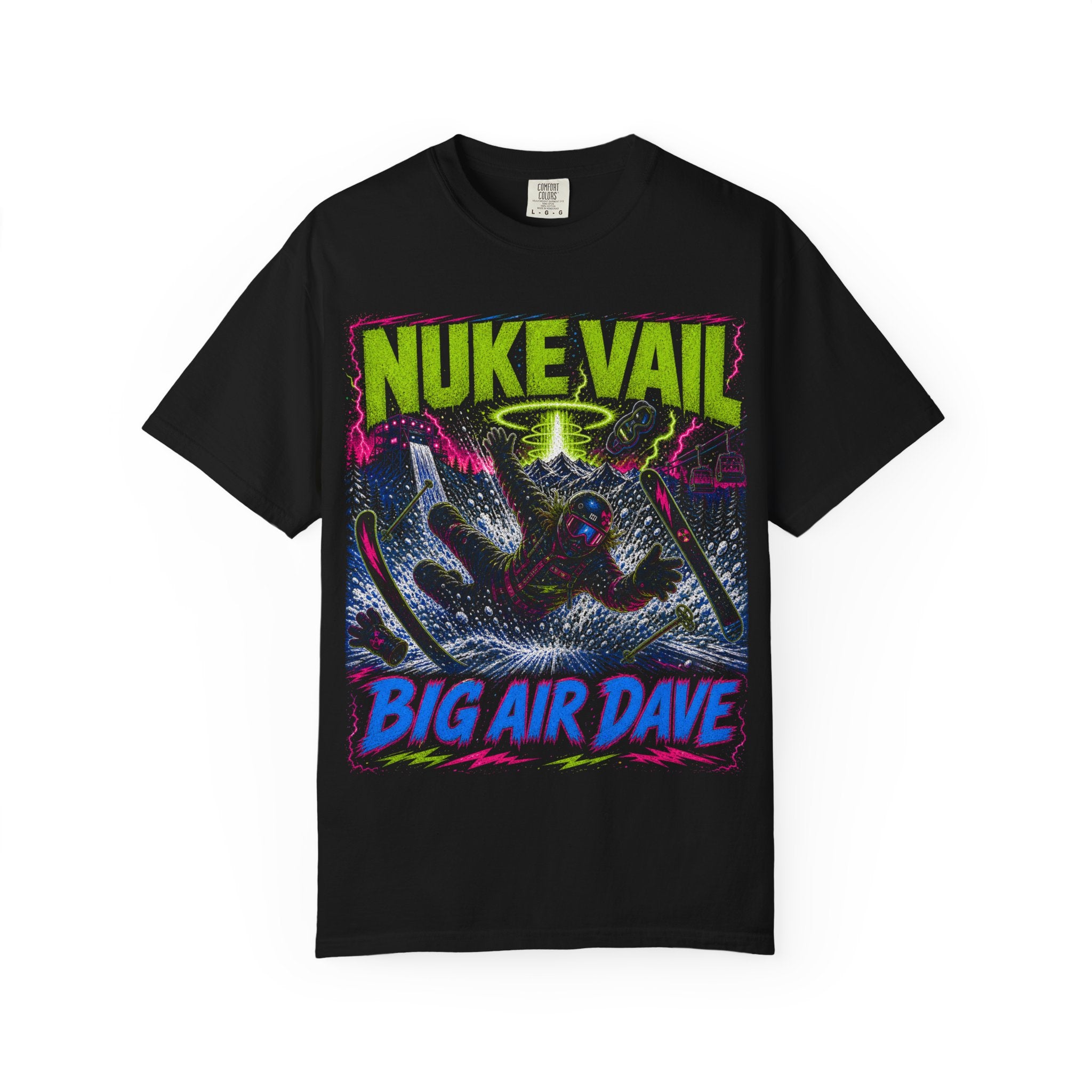 T-Shirt — "Nuke Vail" Big Air Dave Ski Graphic Tee