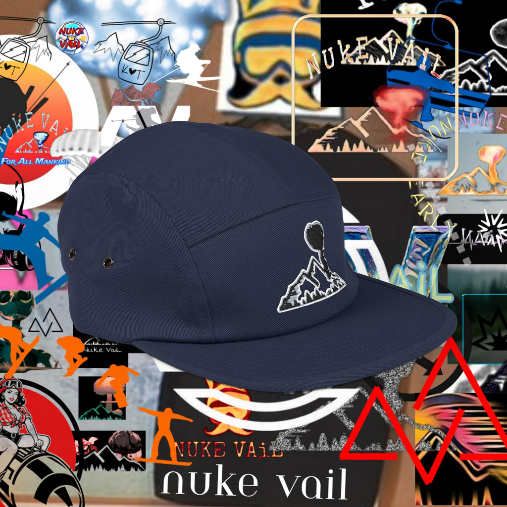 Embroidered Mountain NUKE VAIL 5 PANEL HAT