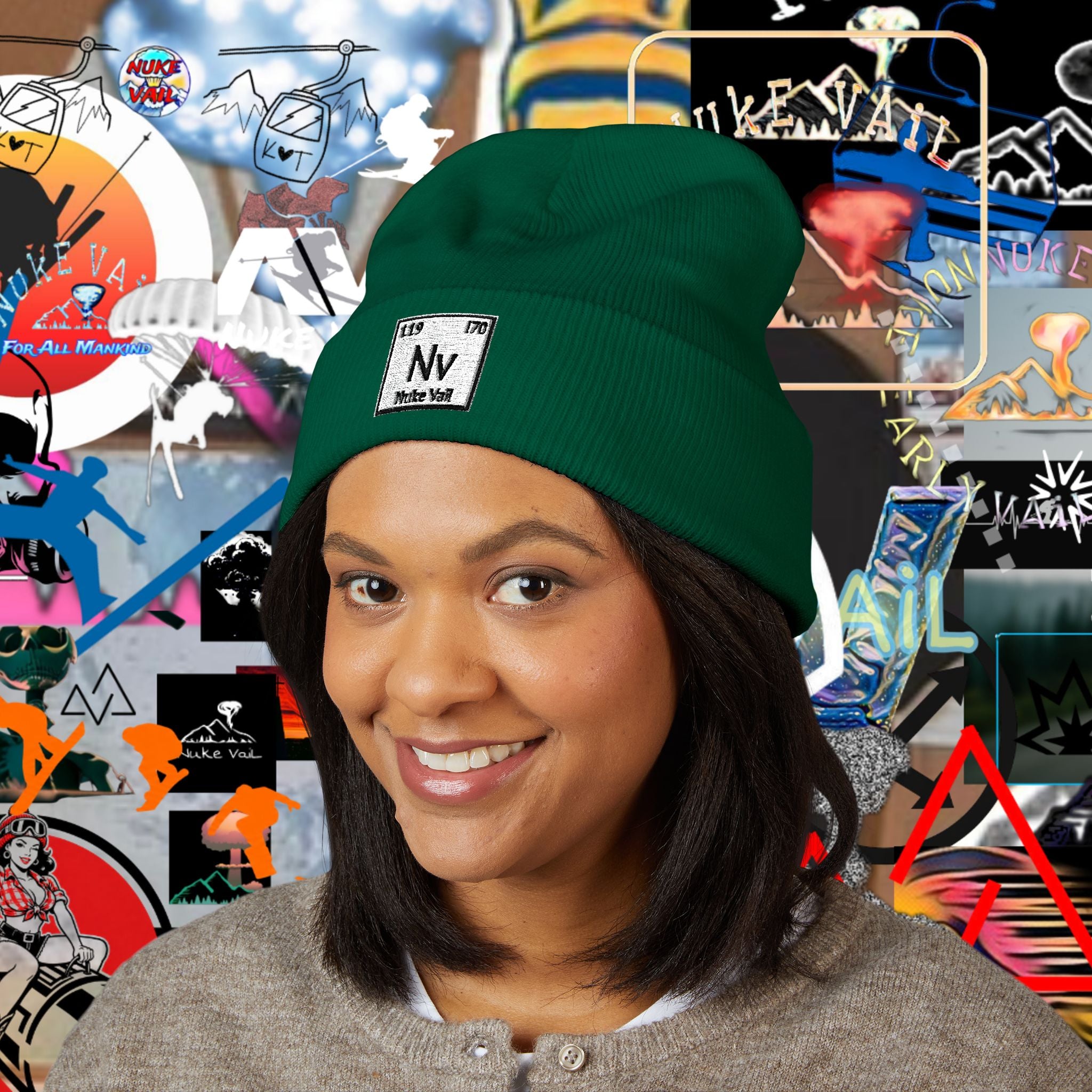 Embroidered Nuke Vail Classic Cuffed Beanie — Element 119
