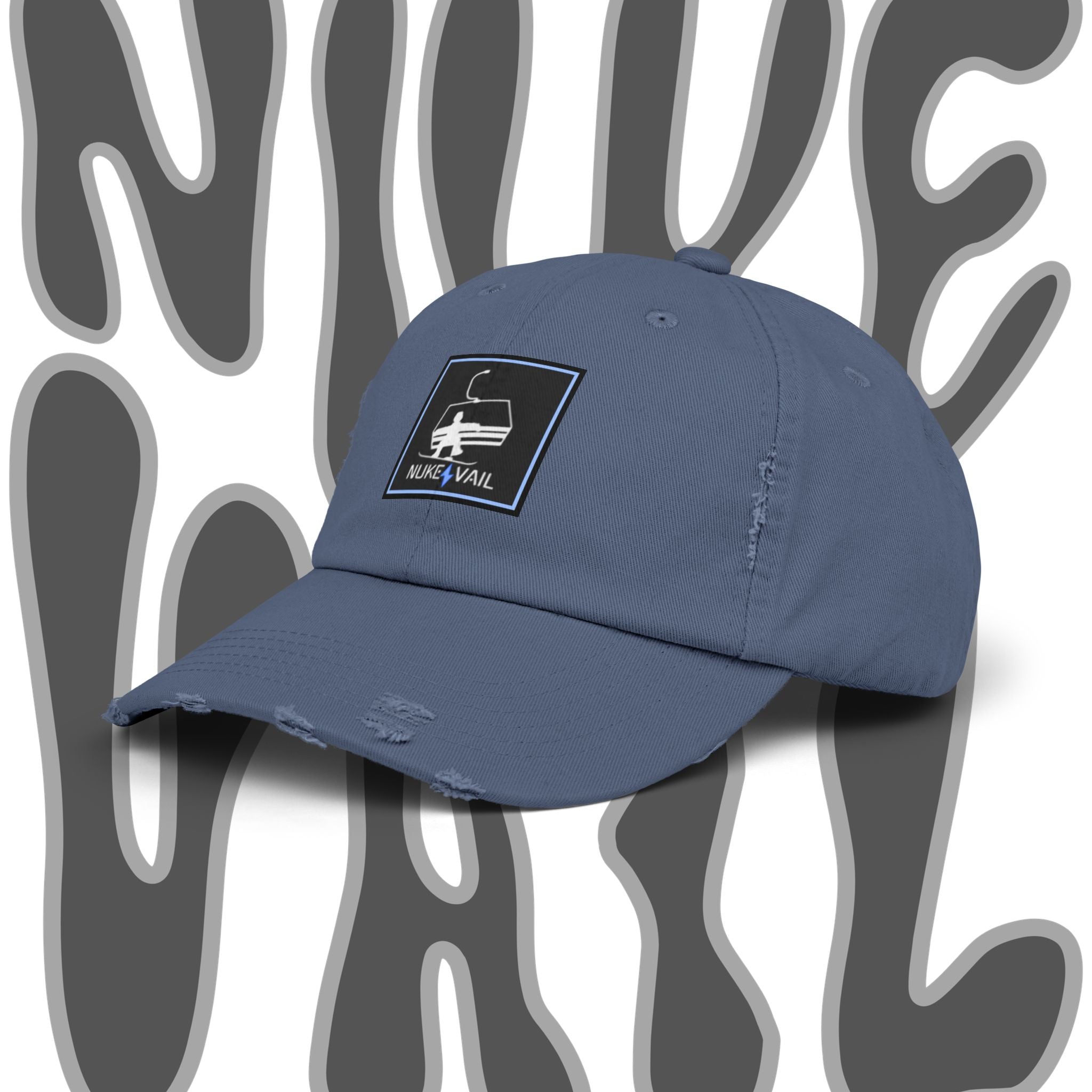 Nuke Vail Distressed chairlift Baseball Cap