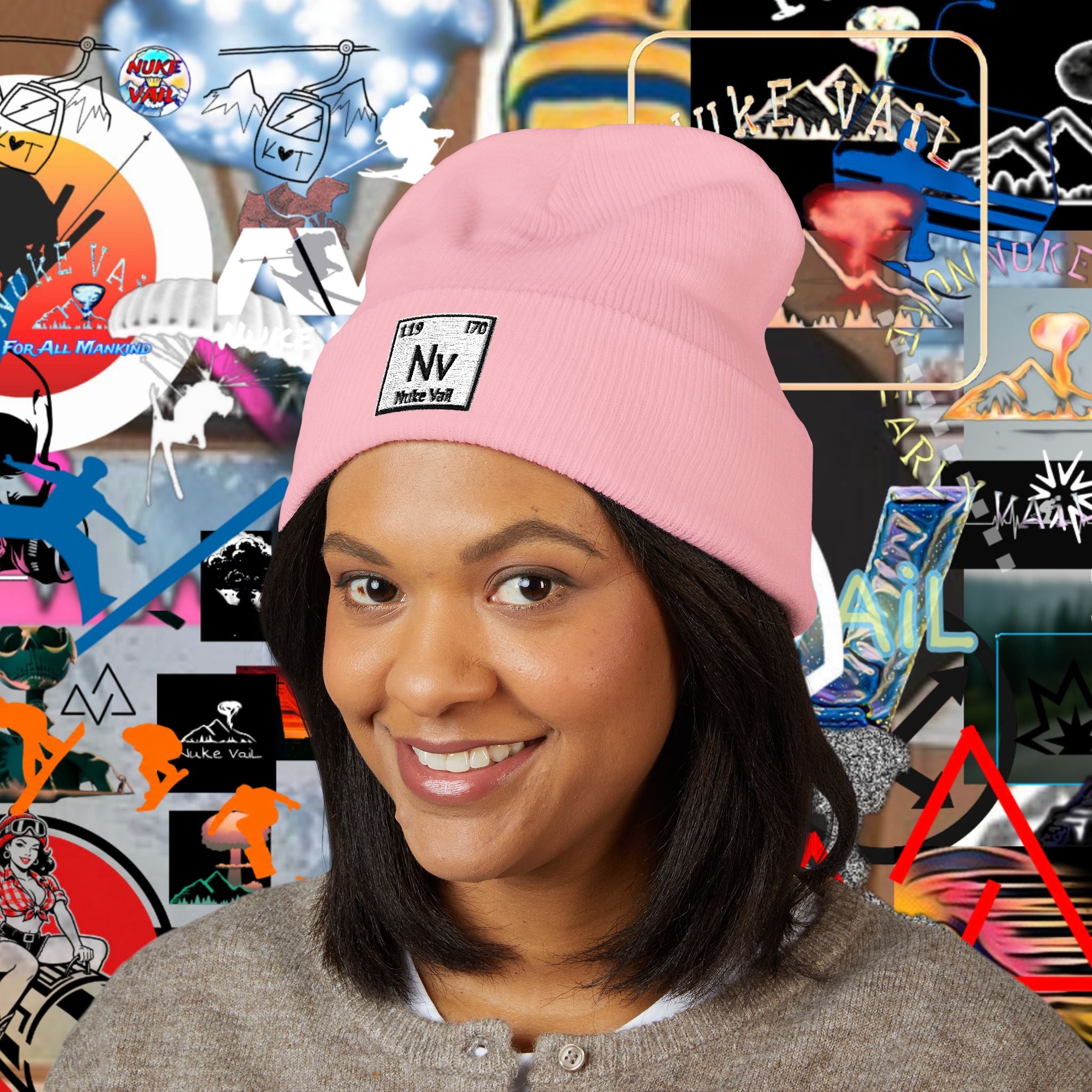 Embroidered Nuke Vail Classic Cuffed Beanie — Element 119