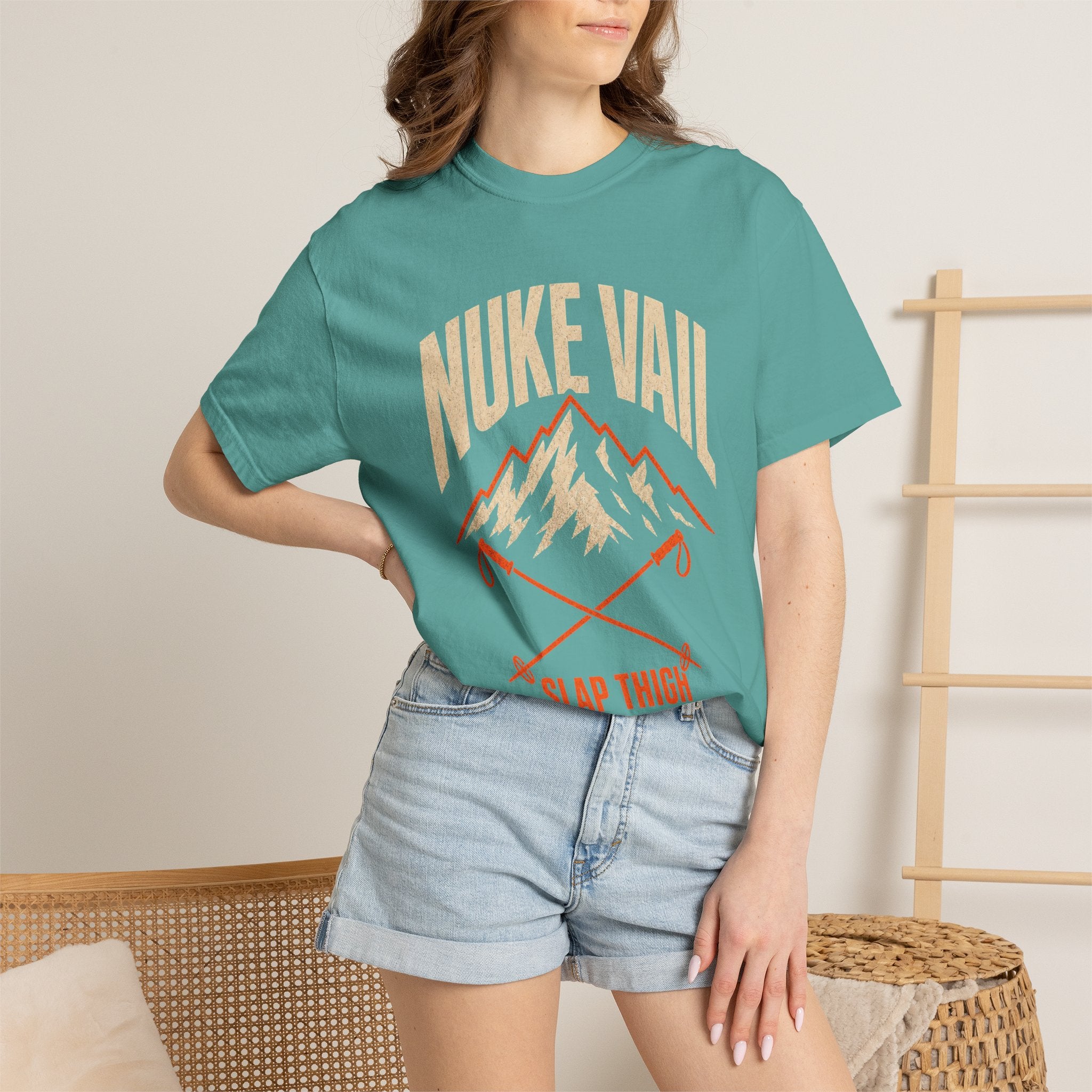 Nuke Vail "Slap Thigh Ski Big Lines" T-Shirt - Classic