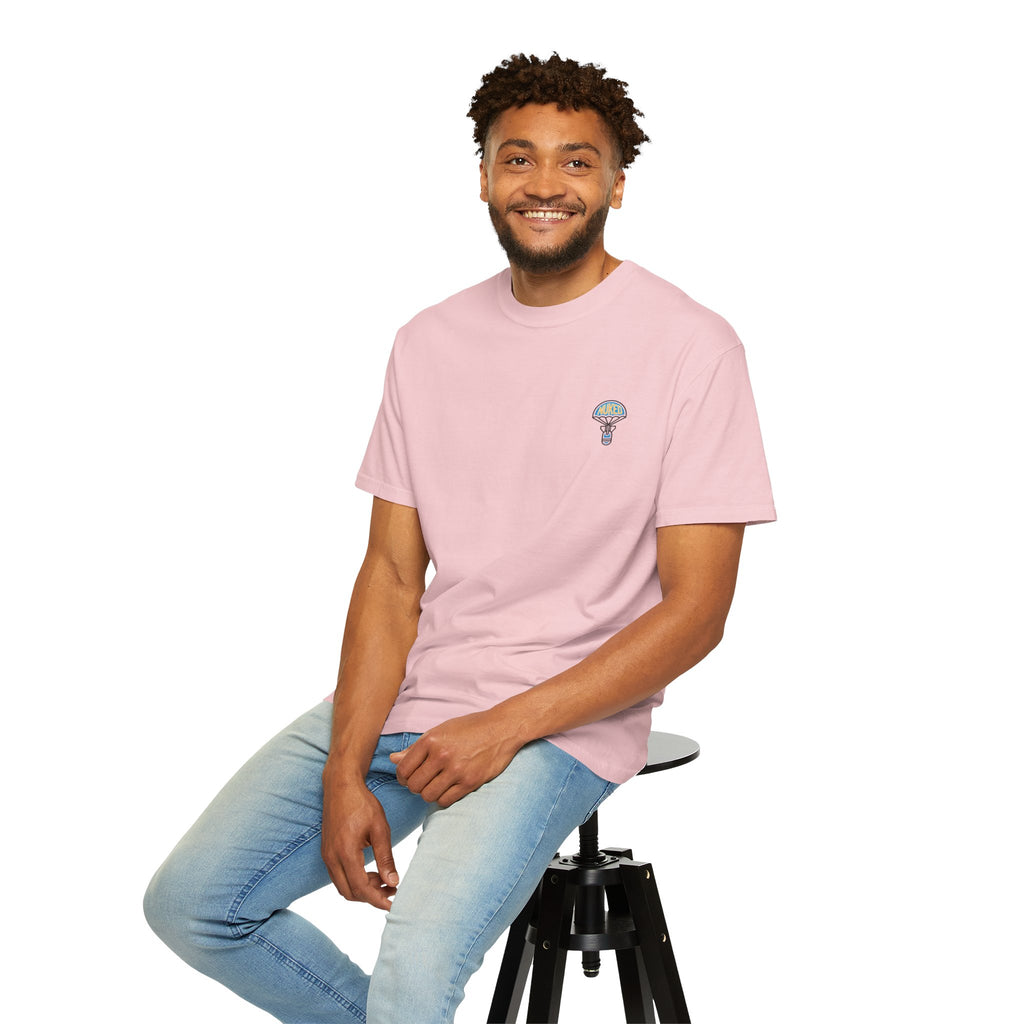 T-Shirt — Retro 'Nuke Vail' Graphic Tee with Mushroom Patch