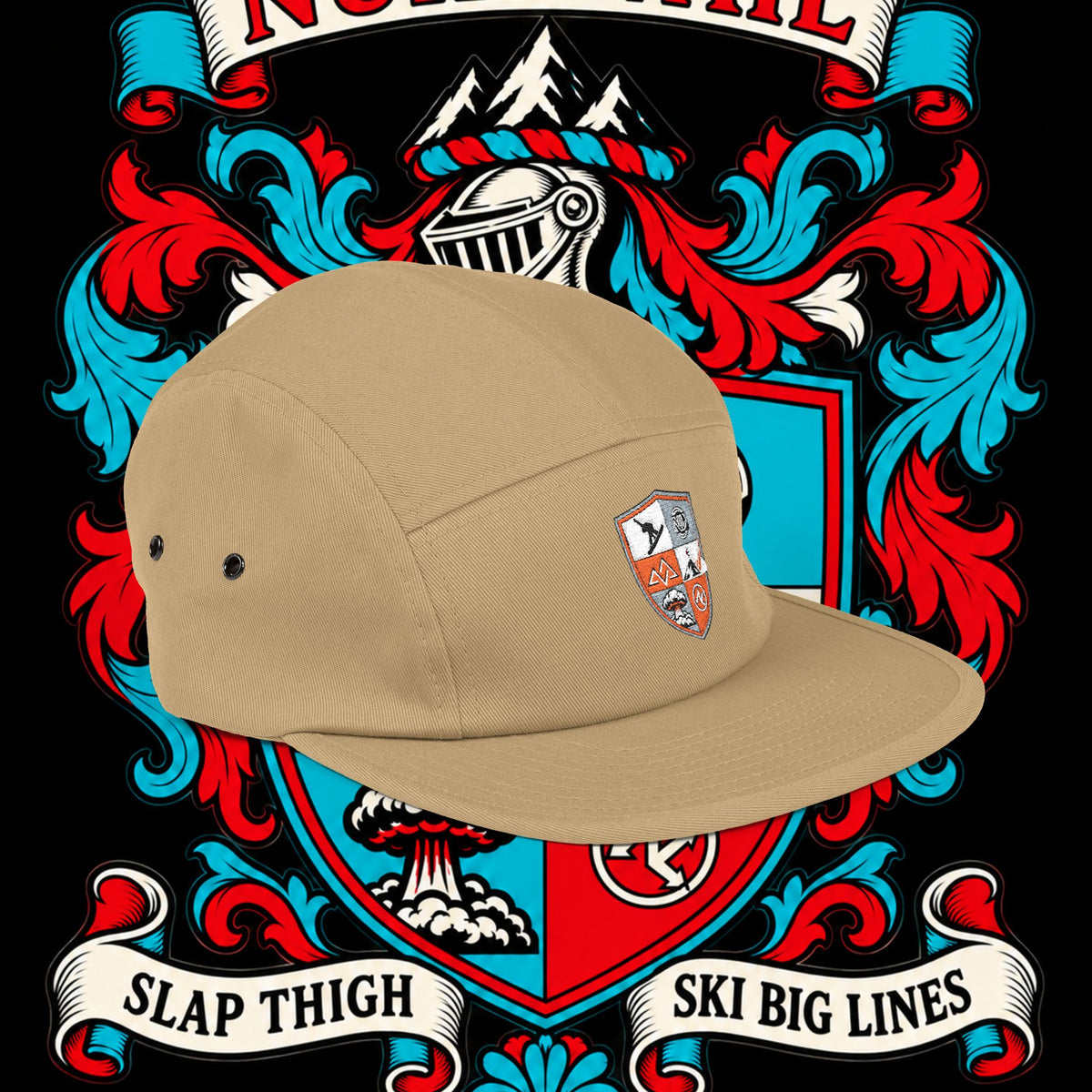 Embroidered Crest 5-Panel Cap – nuke vail family crest