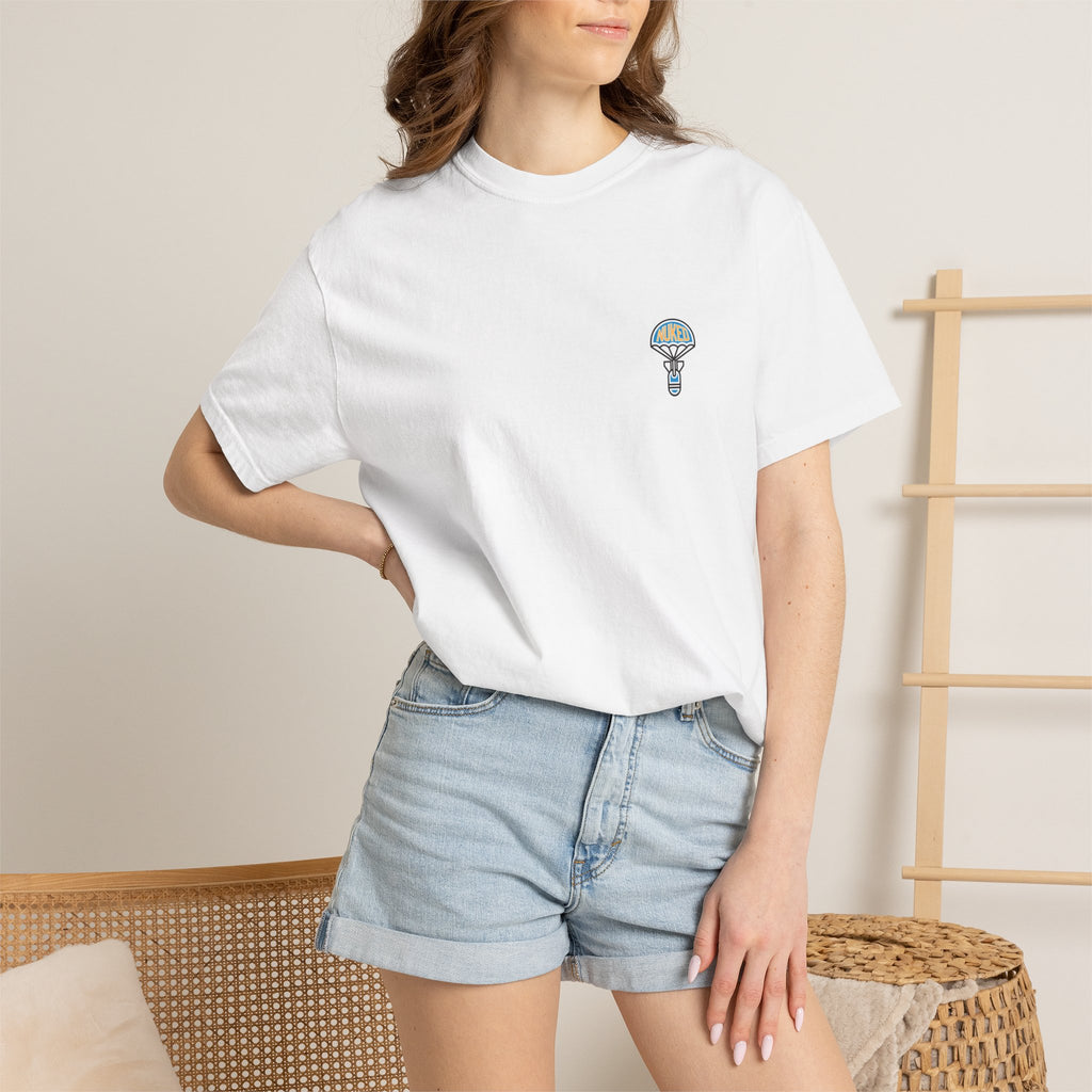 T-Shirt — Retro 'Nuke Vail' Graphic Tee with Mushroom Patch