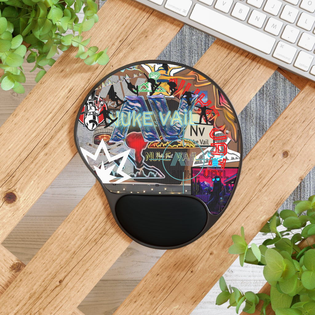 Nuke Vail Neon Collage Mouse Pad
