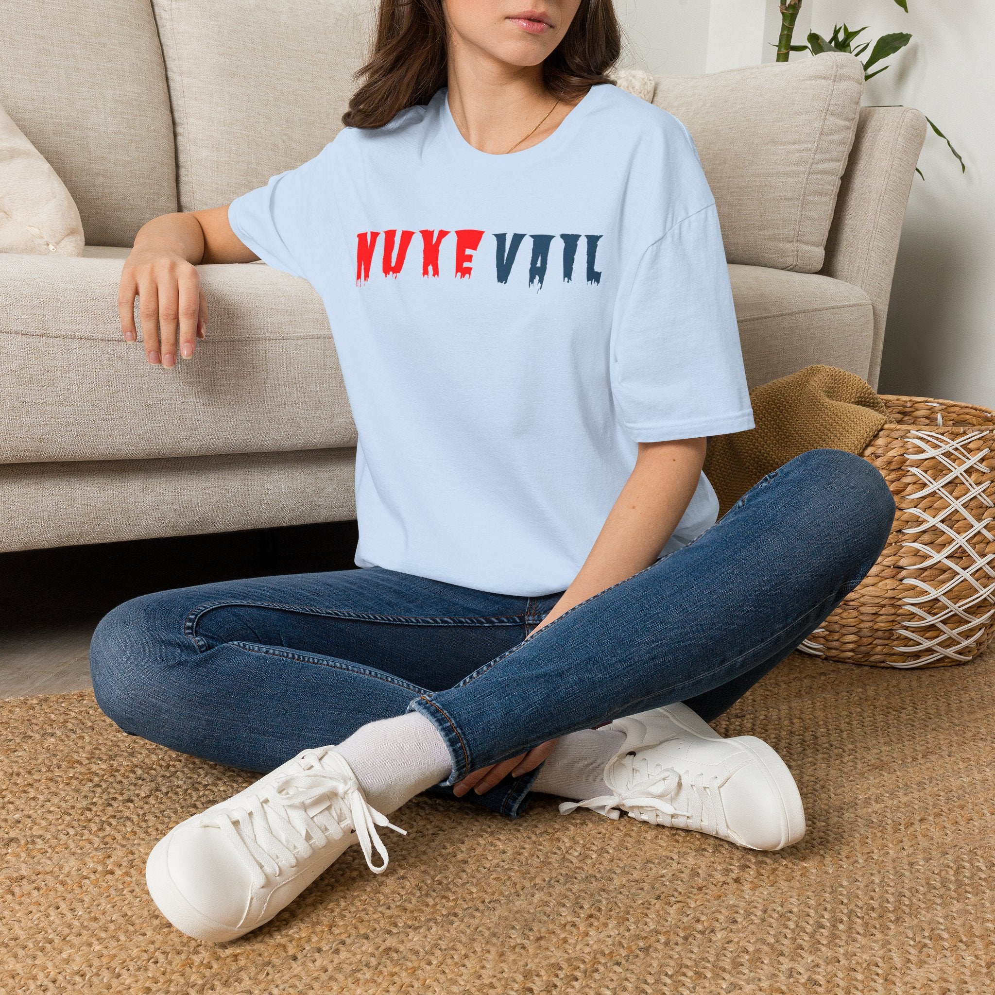 Nuke Vail T-Shirt — Red & Blue Logo Tee
