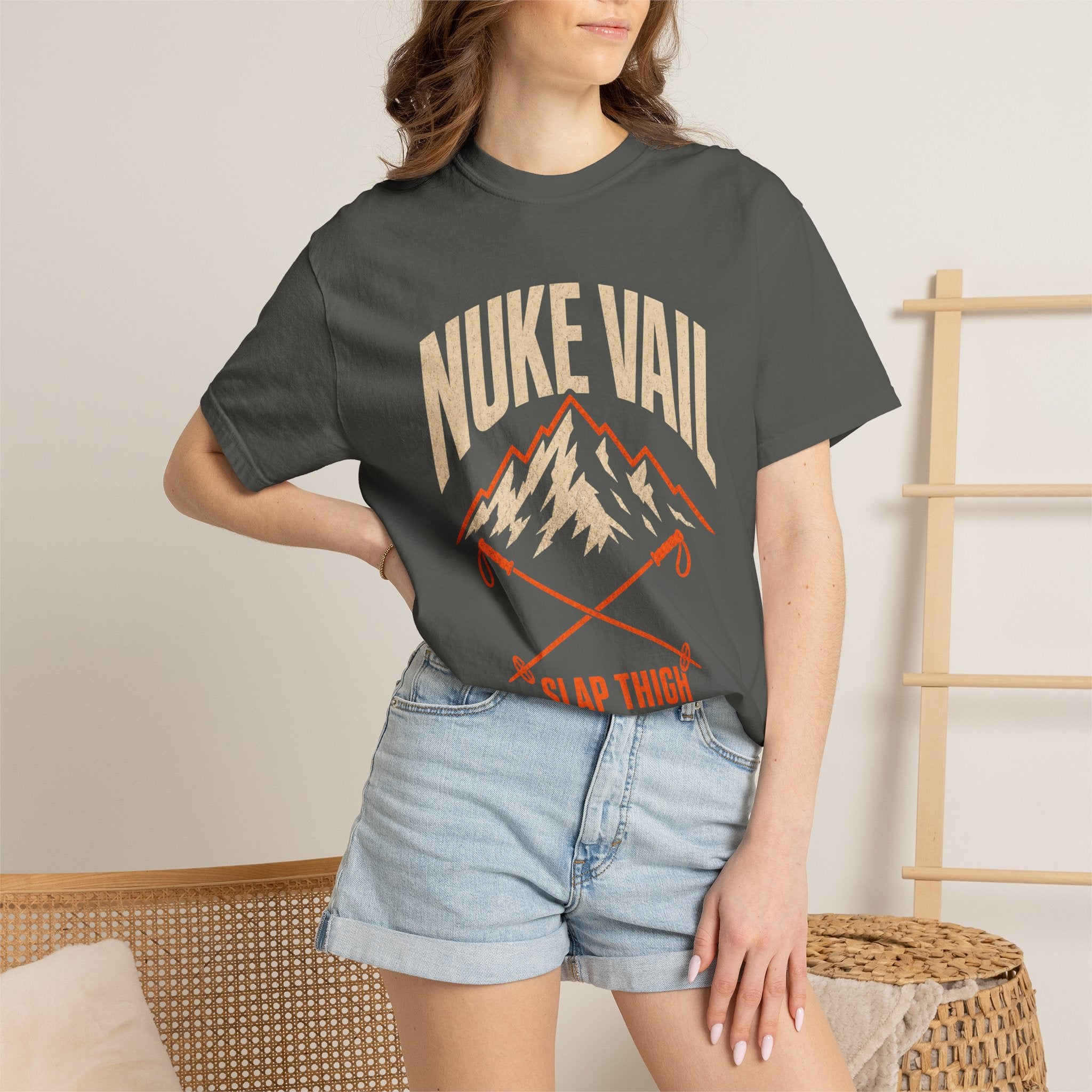 Nuke Vail "Slap Thigh Ski Big Lines" T-Shirt - Classic