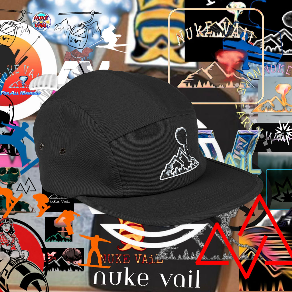 Embroidered Mountain NUKE VAIL 5 PANEL HAT