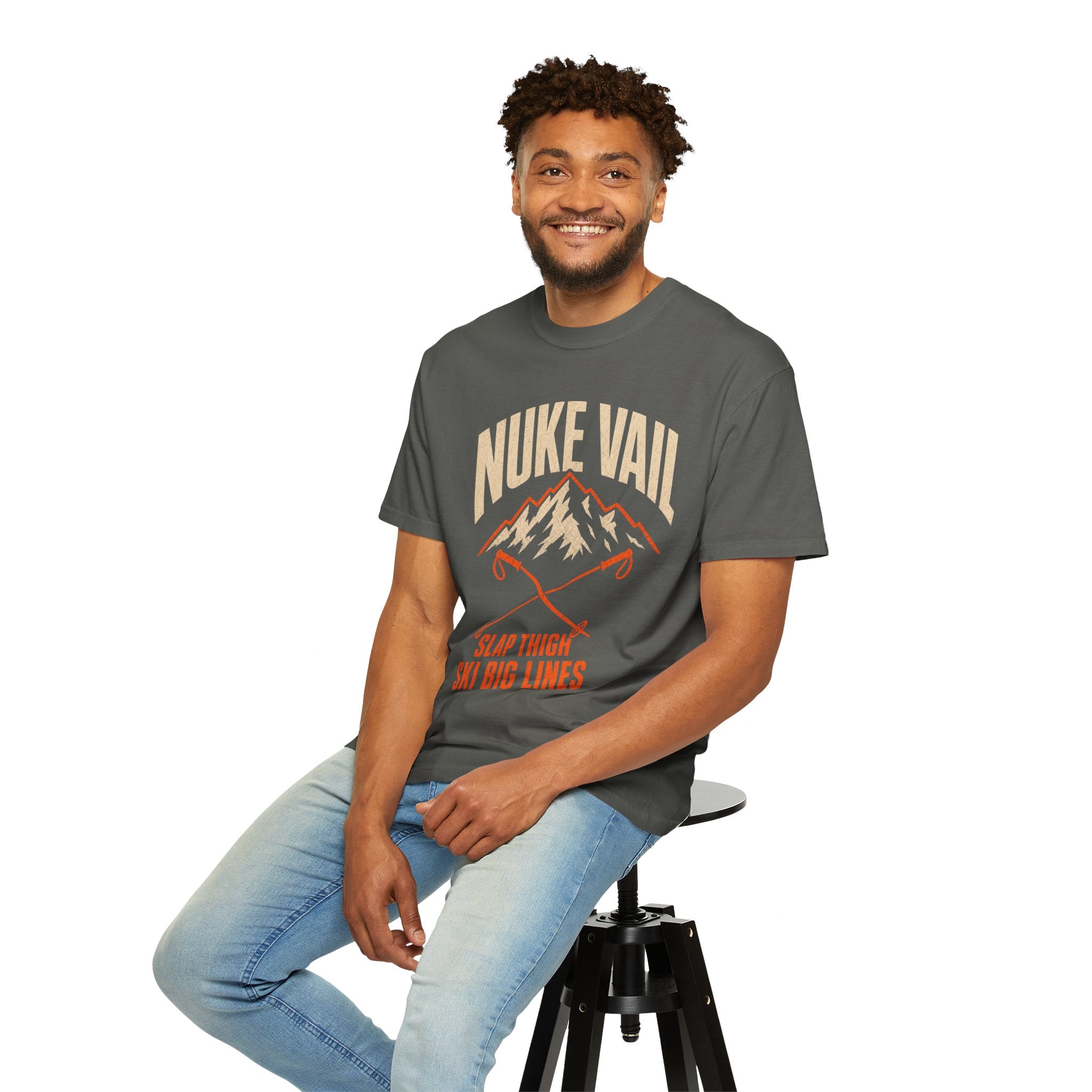 Nuke Vail "Slap Thigh Ski Big Lines" T-Shirt - Classic