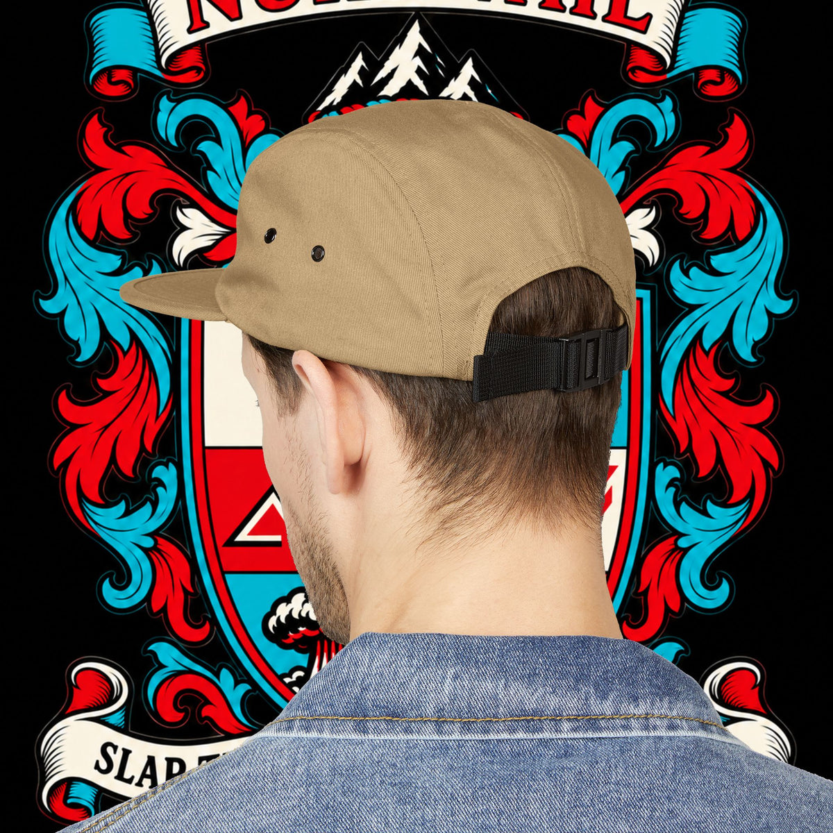 Embroidered Crest 5-Panel Cap – nuke vail family crest
