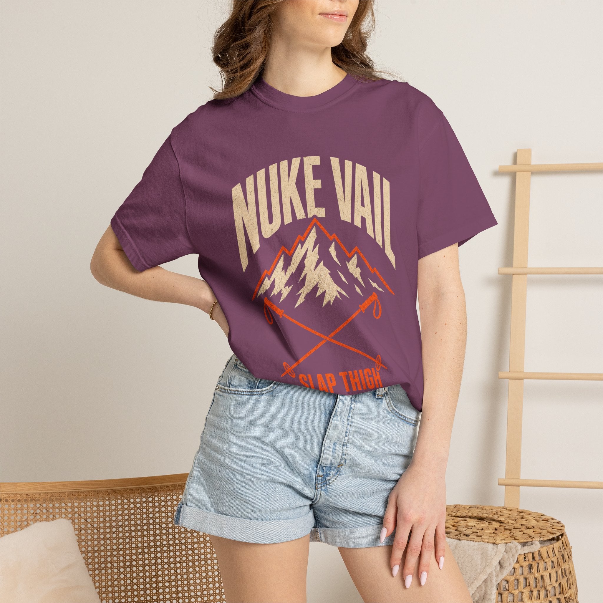 Nuke Vail "Slap Thigh Ski Big Lines" T-Shirt - Classic