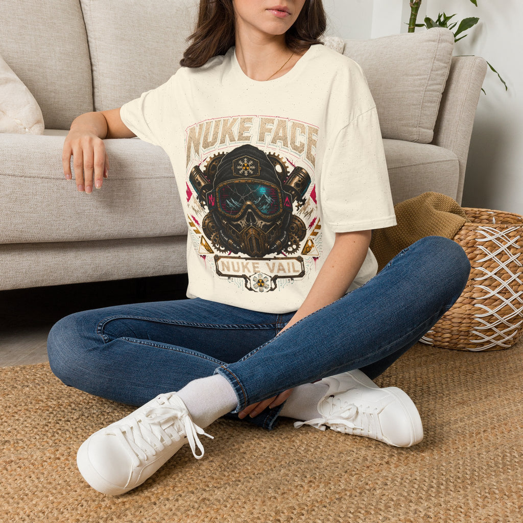 Nuke Face Graphic T-Shirt — Retro Gas Mask Skull Tee