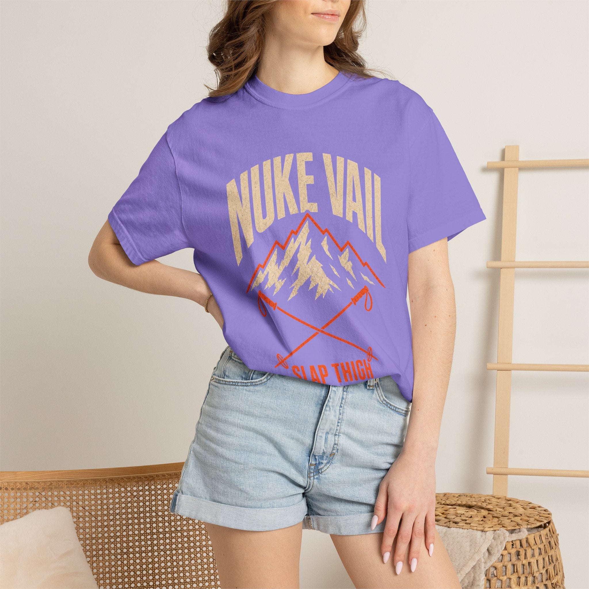 Nuke Vail "Slap Thigh Ski Big Lines" T-Shirt - Classic